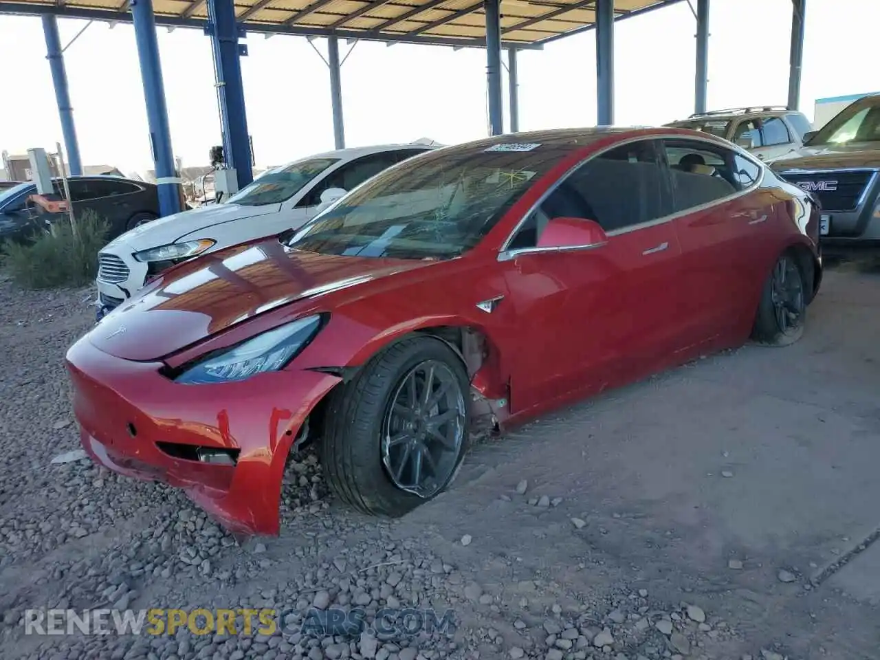 1 Photograph of a damaged car 5YJ3E1EB7KF432832 TESLA MODEL 3 2019