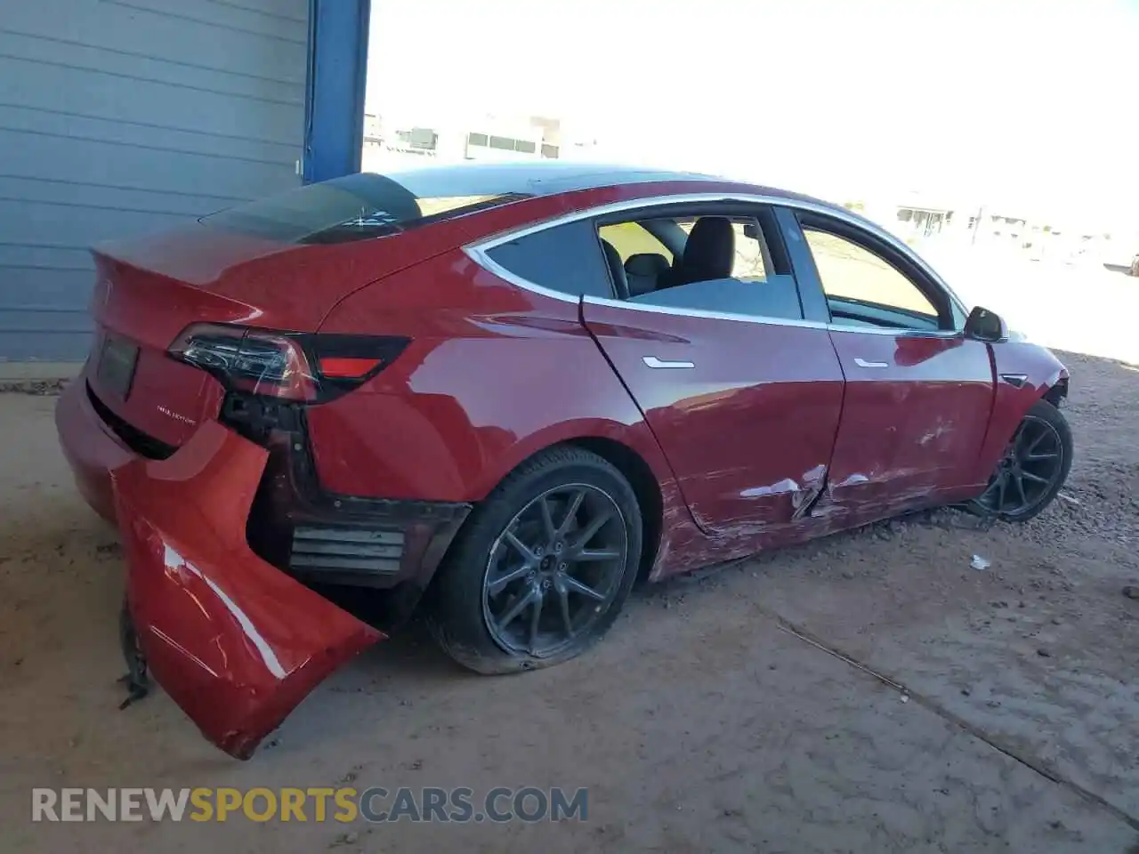 3 Photograph of a damaged car 5YJ3E1EB7KF432832 TESLA MODEL 3 2019