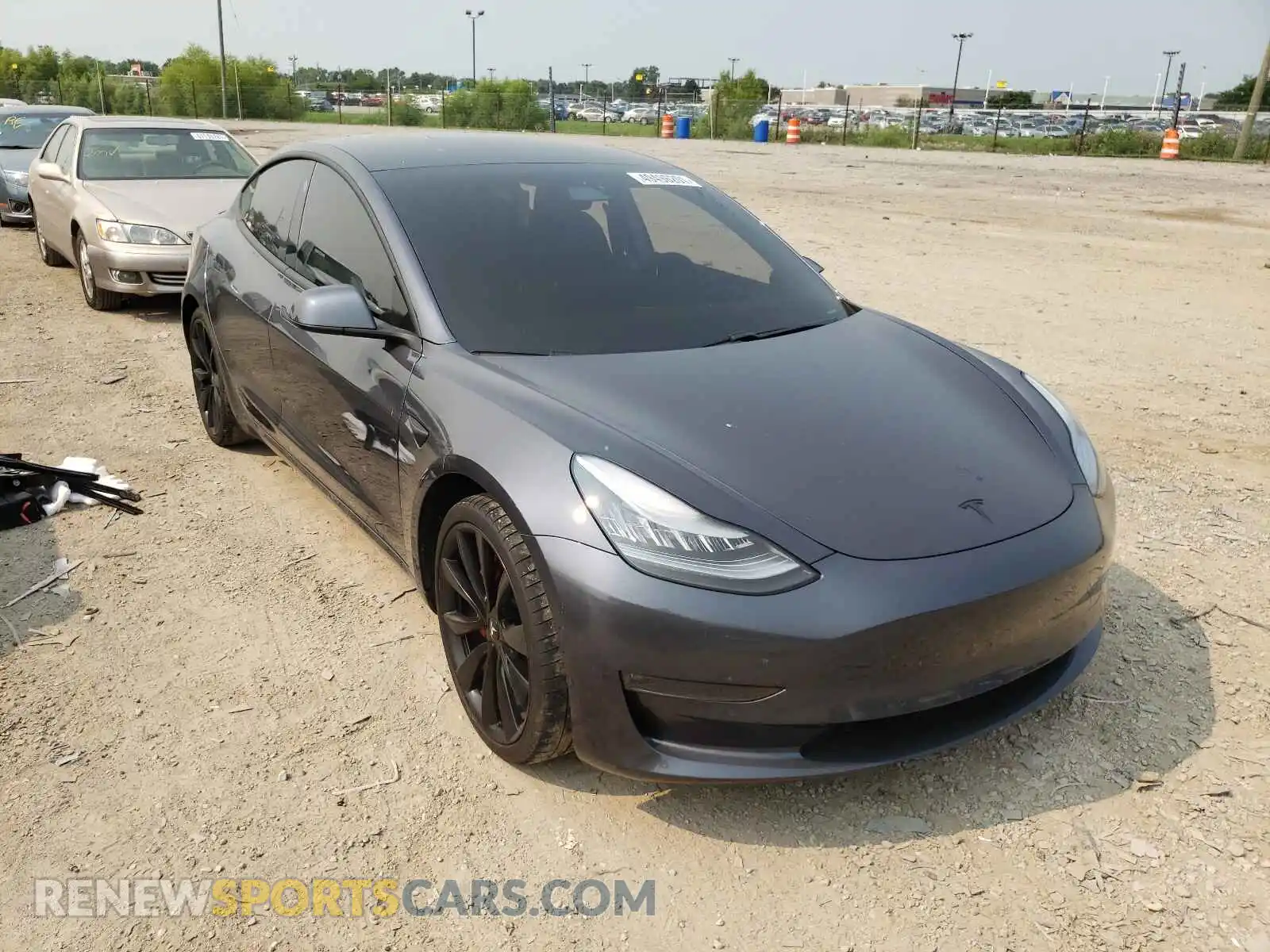 1 Photograph of a damaged car 5YJ3E1EB7KF438811 TESLA MODEL 3 2019