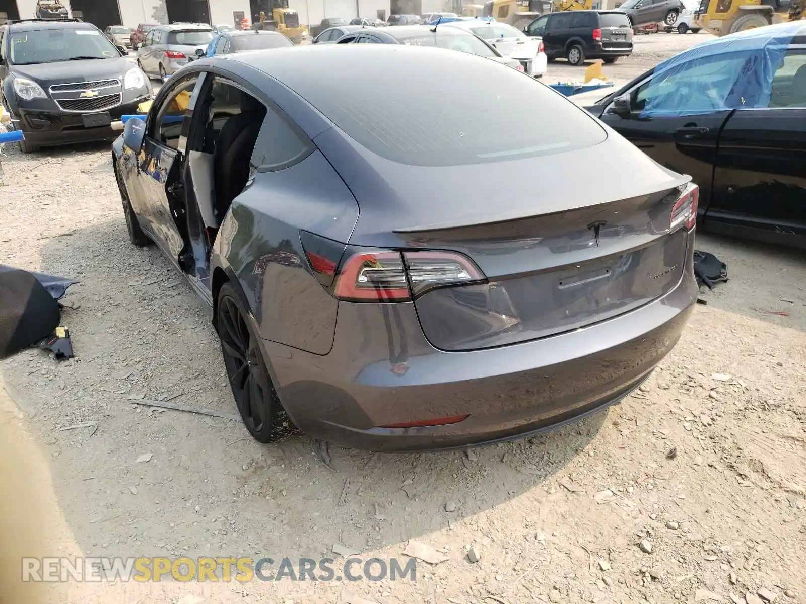 3 Photograph of a damaged car 5YJ3E1EB7KF438811 TESLA MODEL 3 2019
