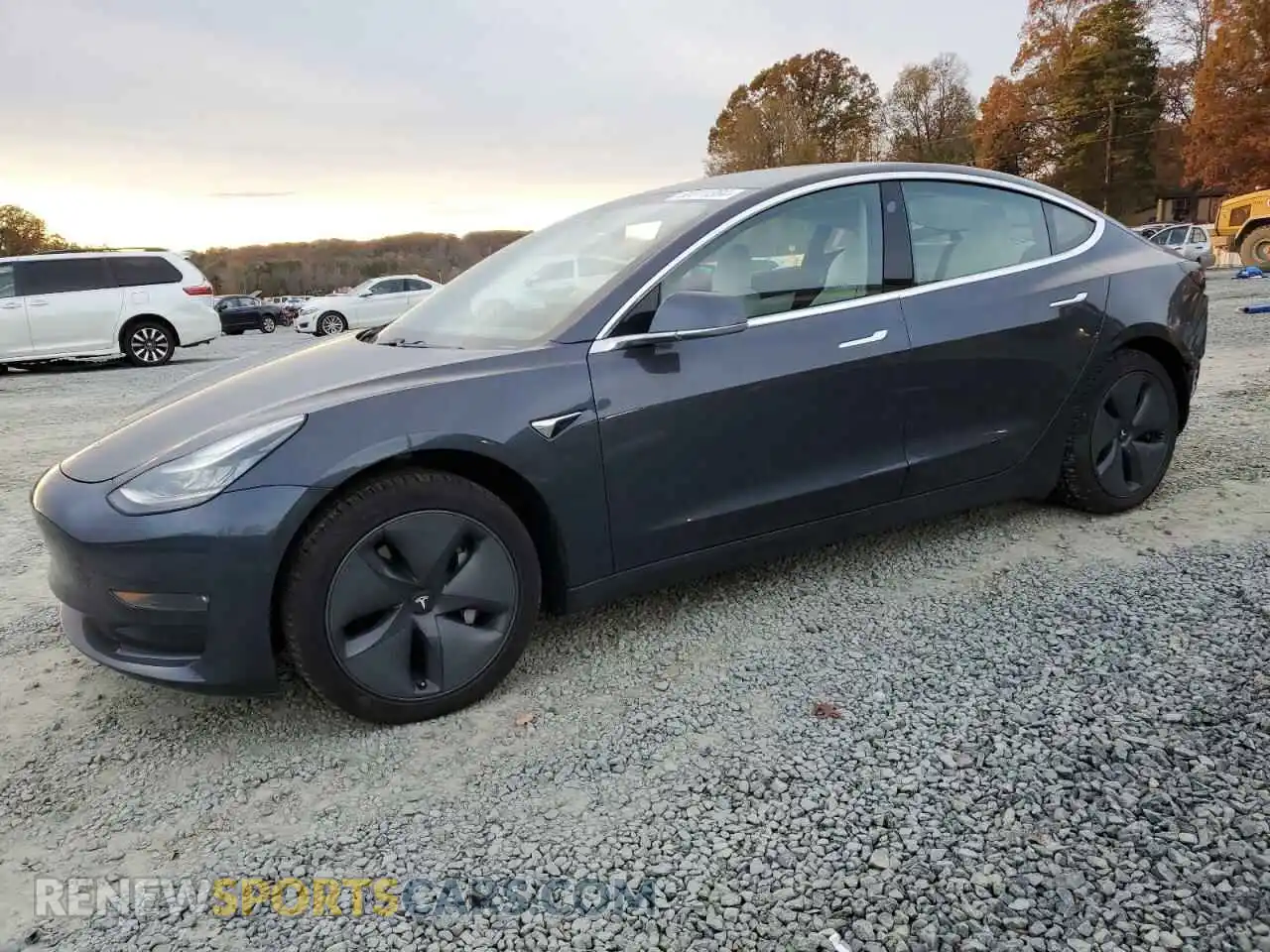 1 Photograph of a damaged car 5YJ3E1EB7KF450358 TESLA MODEL 3 2019