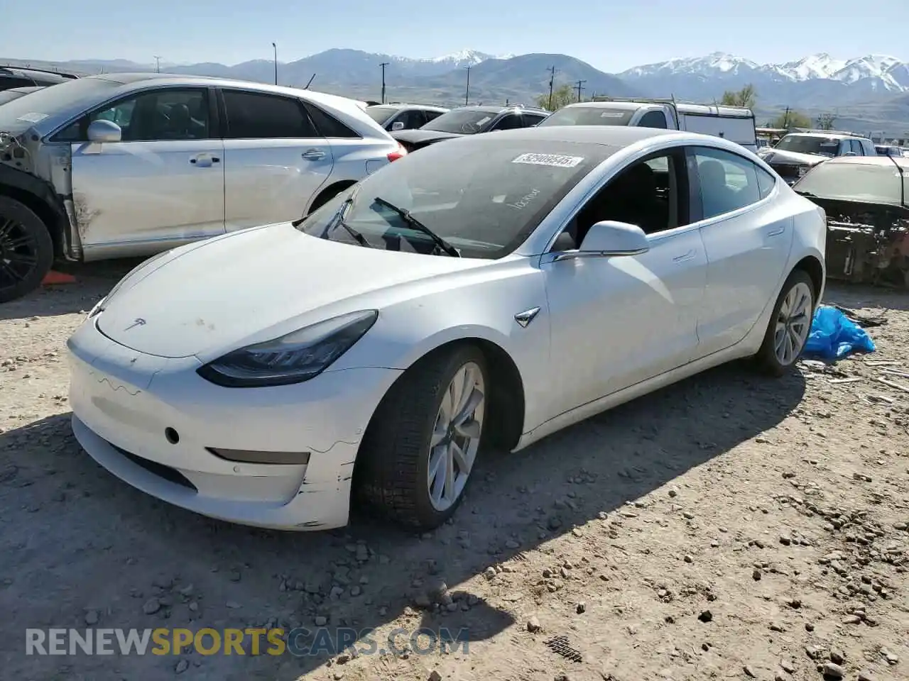 1 Photograph of a damaged car 5YJ3E1EB7KF453308 TESLA MODEL 3 2019