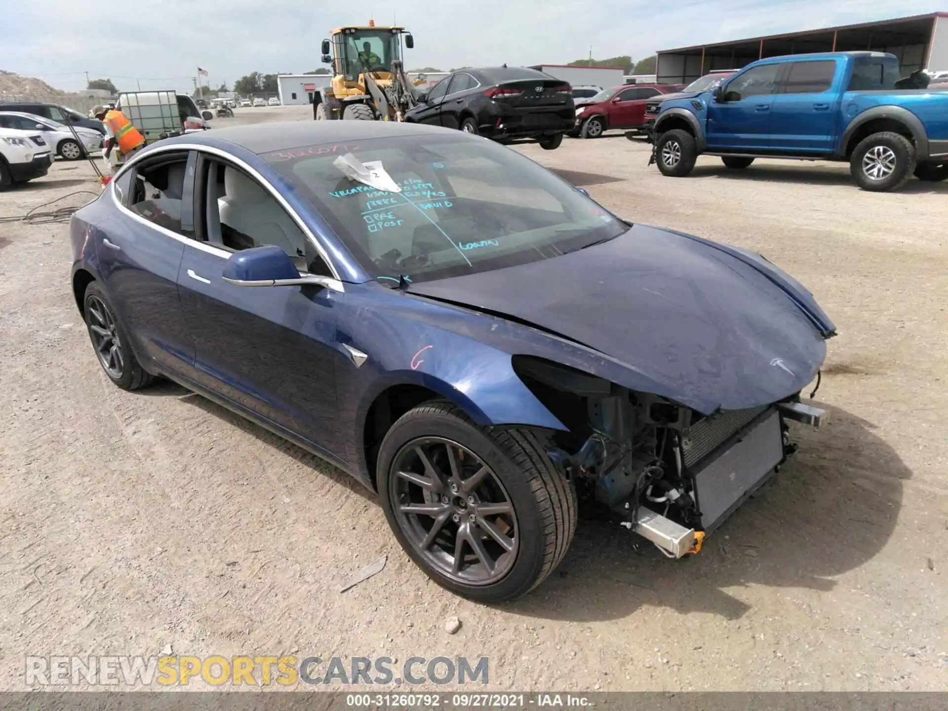1 Photograph of a damaged car 5YJ3E1EB7KF477527 TESLA MODEL 3 2019