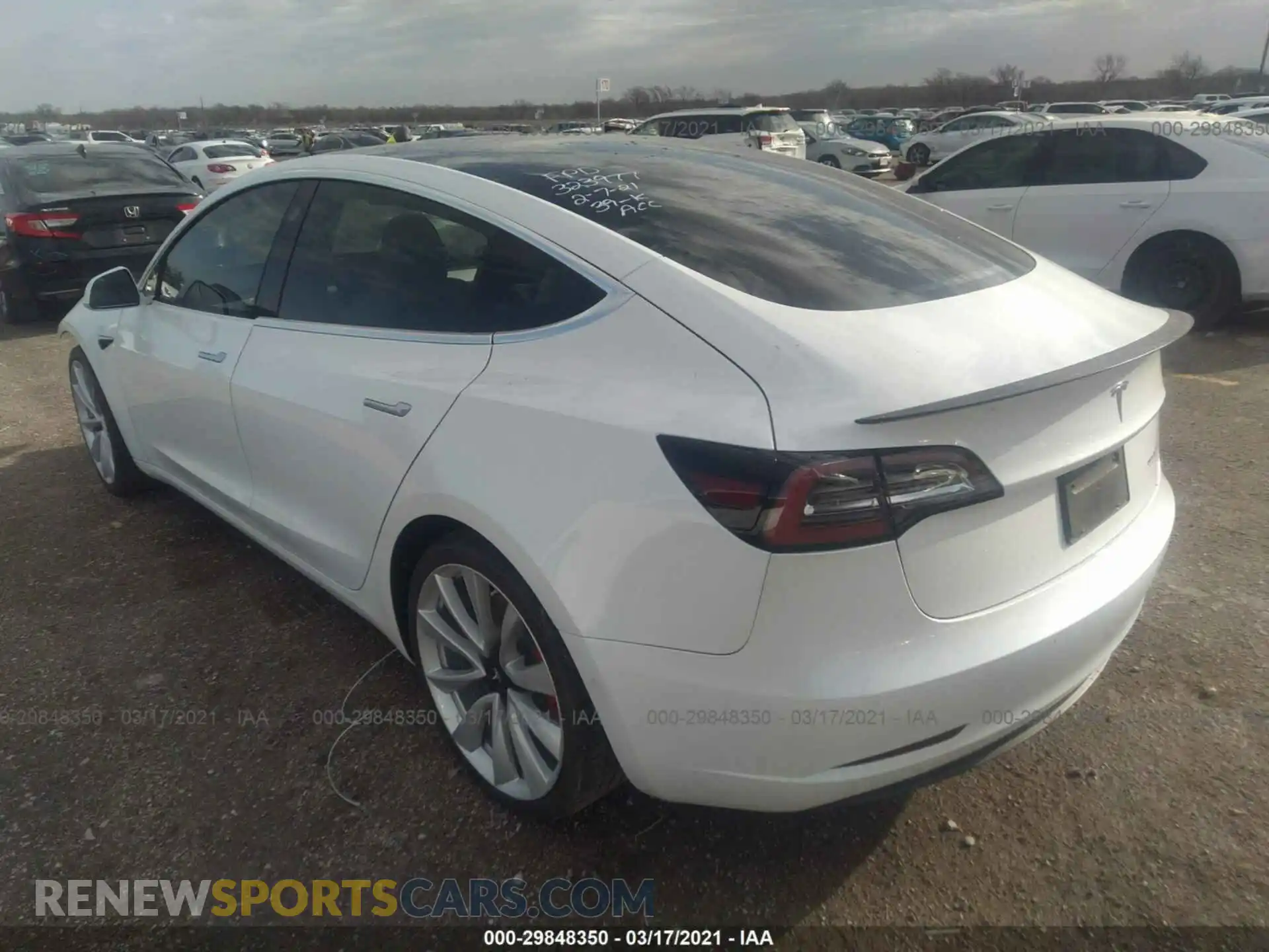 3 Photograph of a damaged car 5YJ3E1EB7KF487510 TESLA MODEL 3 2019