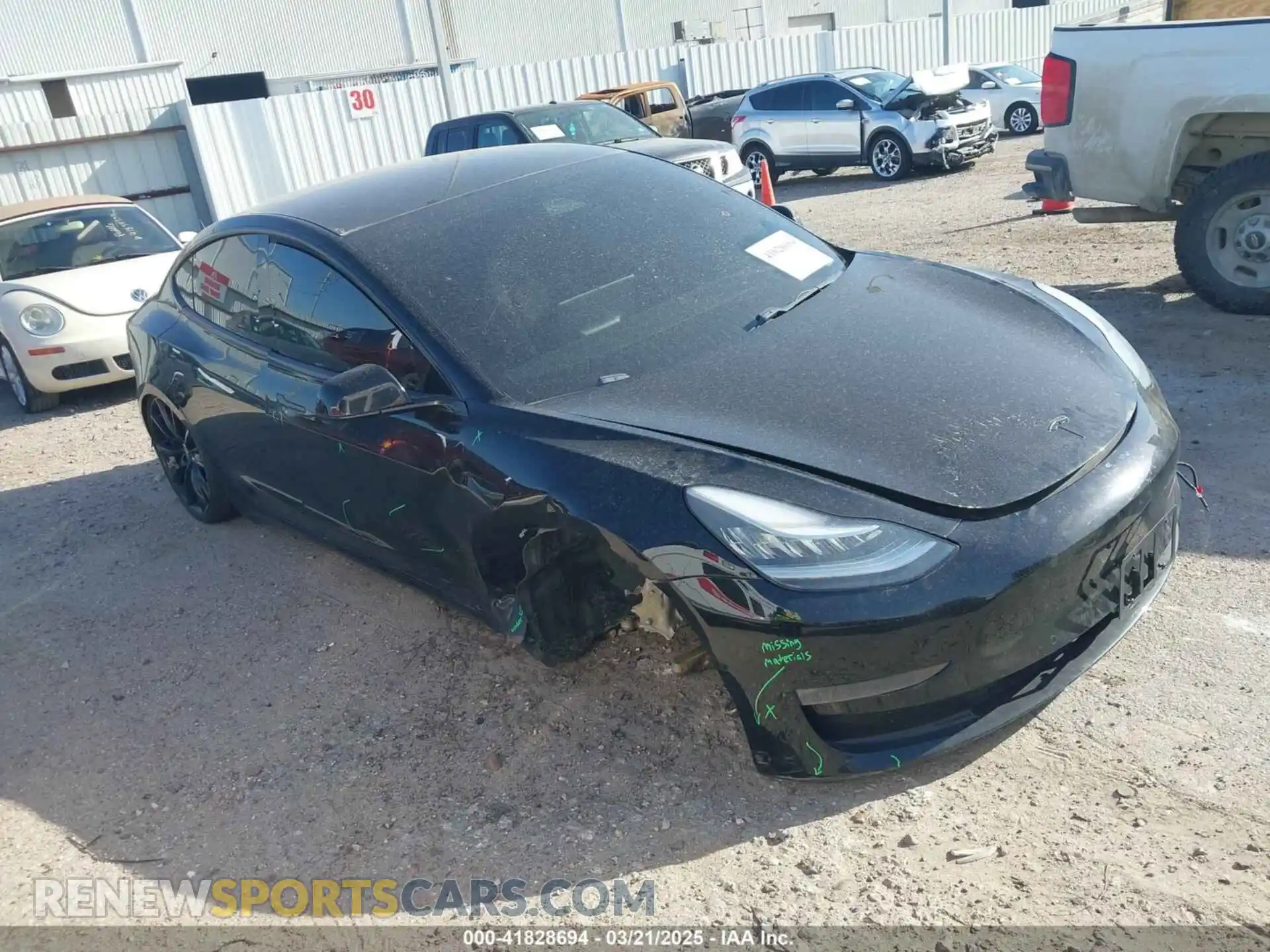 1 Photograph of a damaged car 5YJ3E1EB8KF208923 TESLA MODEL 3 2019
