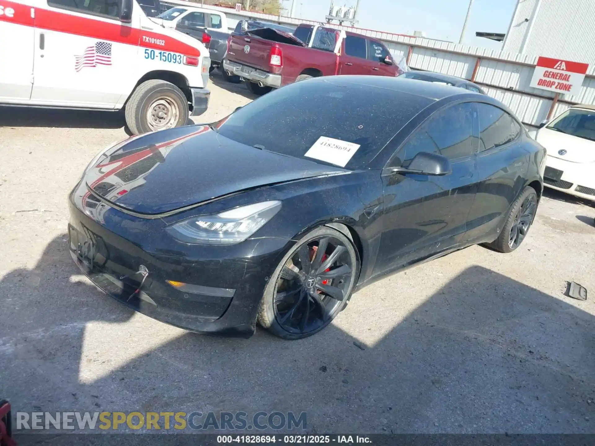 2 Photograph of a damaged car 5YJ3E1EB8KF208923 TESLA MODEL 3 2019