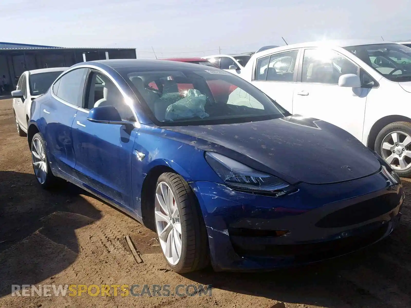 1 Photograph of a damaged car 5YJ3E1EB8KF231716 TESLA MODEL 3 2019