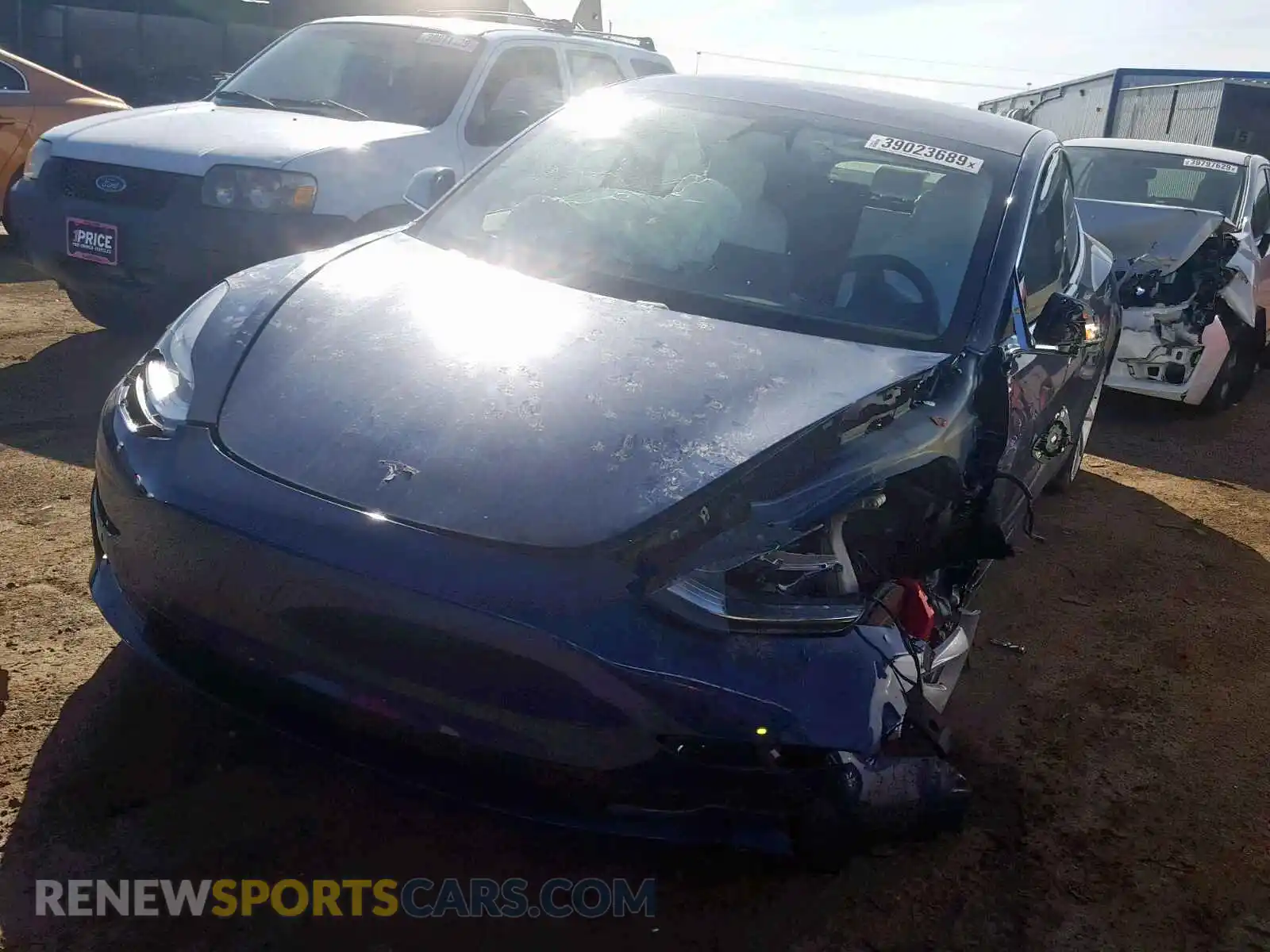 2 Photograph of a damaged car 5YJ3E1EB8KF231716 TESLA MODEL 3 2019