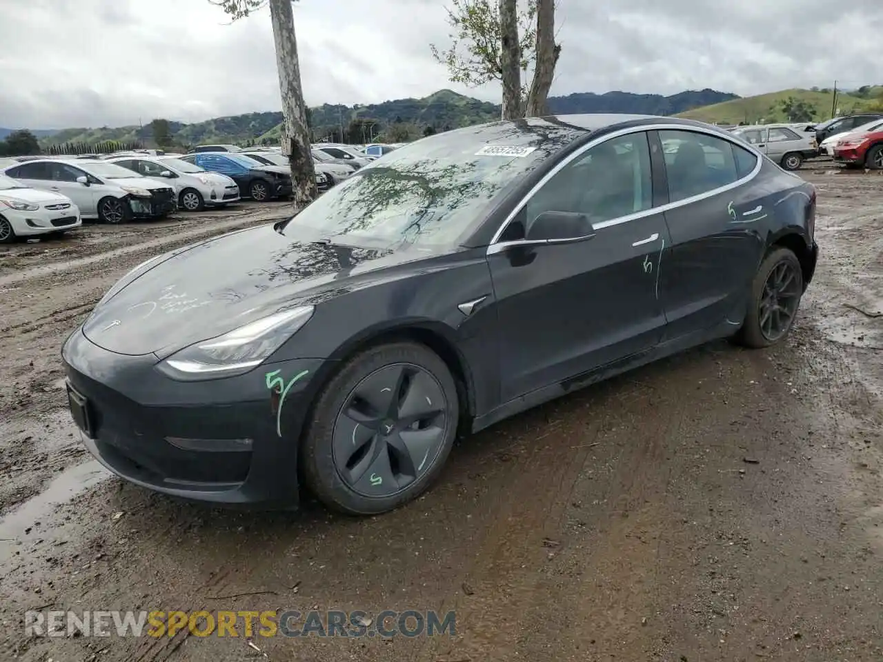 1 Photograph of a damaged car 5YJ3E1EB8KF384533 TESLA MODEL 3 2019