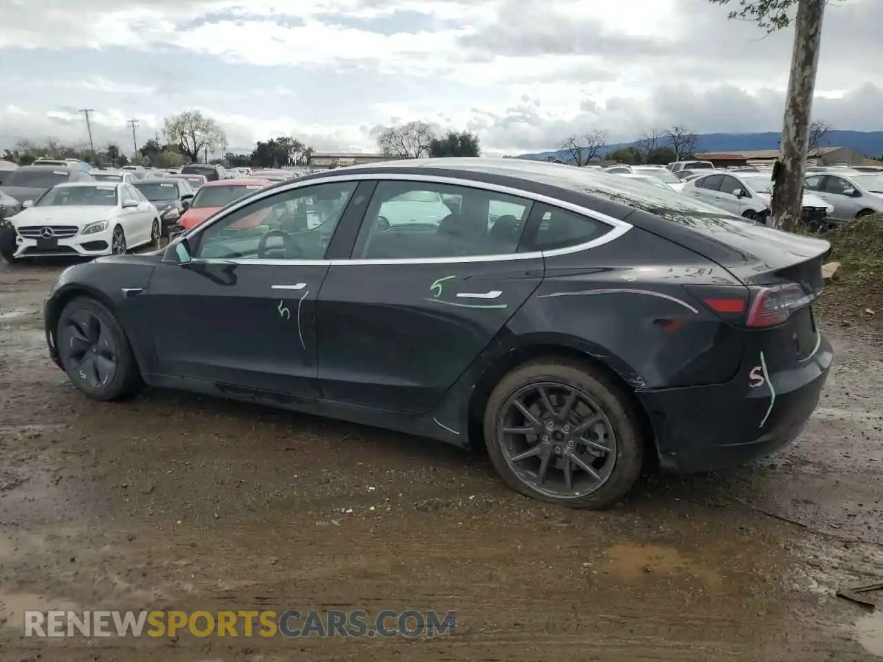 2 Photograph of a damaged car 5YJ3E1EB8KF384533 TESLA MODEL 3 2019