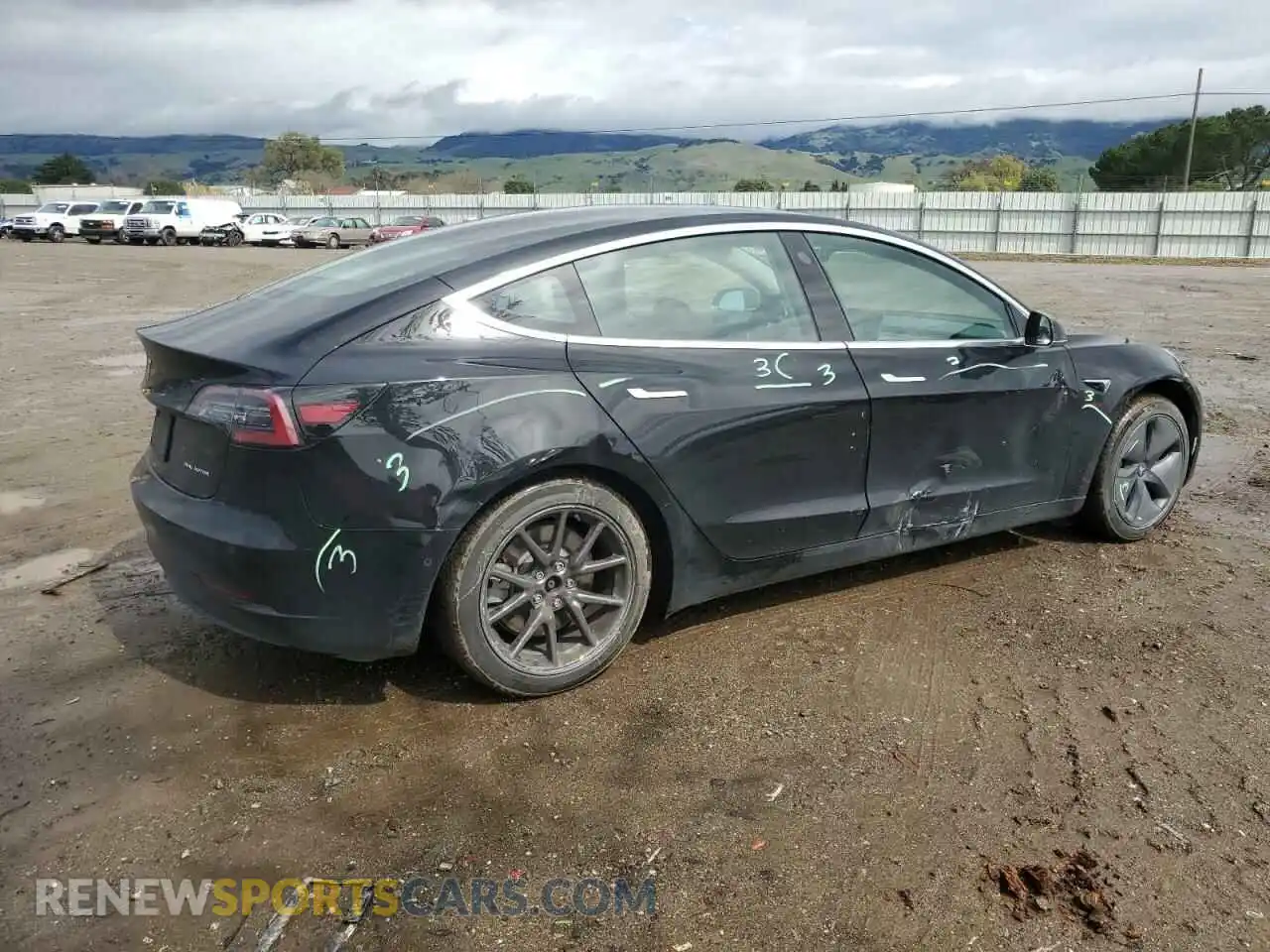 3 Photograph of a damaged car 5YJ3E1EB8KF384533 TESLA MODEL 3 2019
