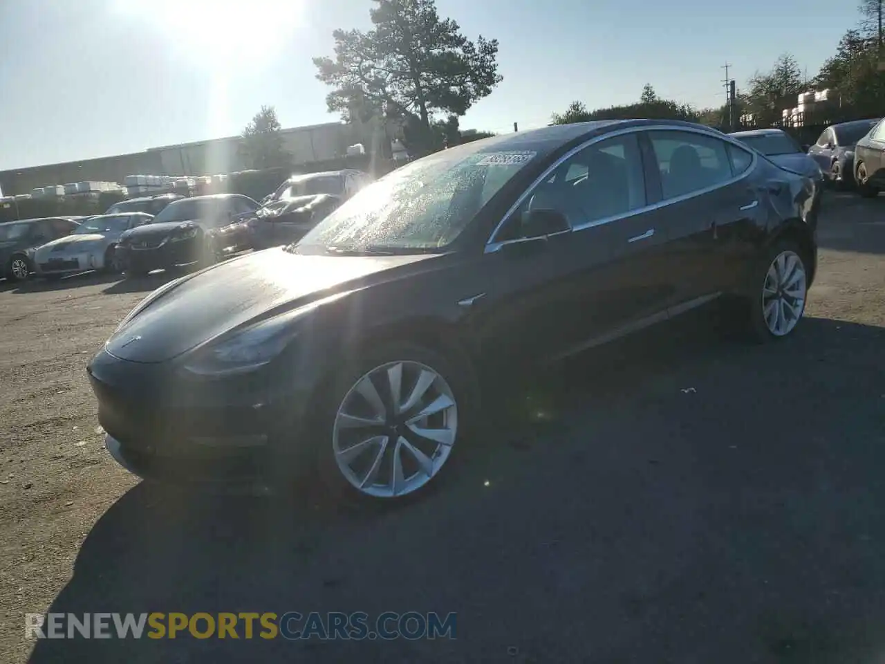 1 Photograph of a damaged car 5YJ3E1EB8KF388775 TESLA MODEL 3 2019