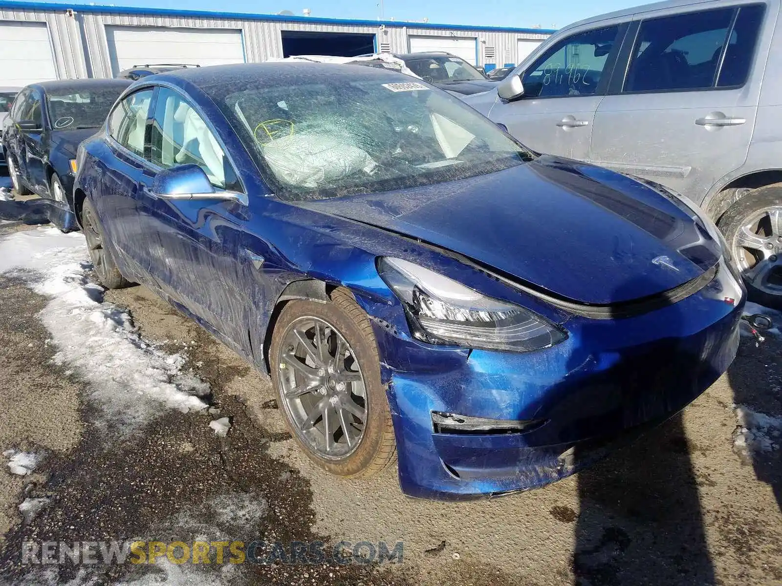 1 Photograph of a damaged car 5YJ3E1EB8KF391076 TESLA MODEL 3 2019