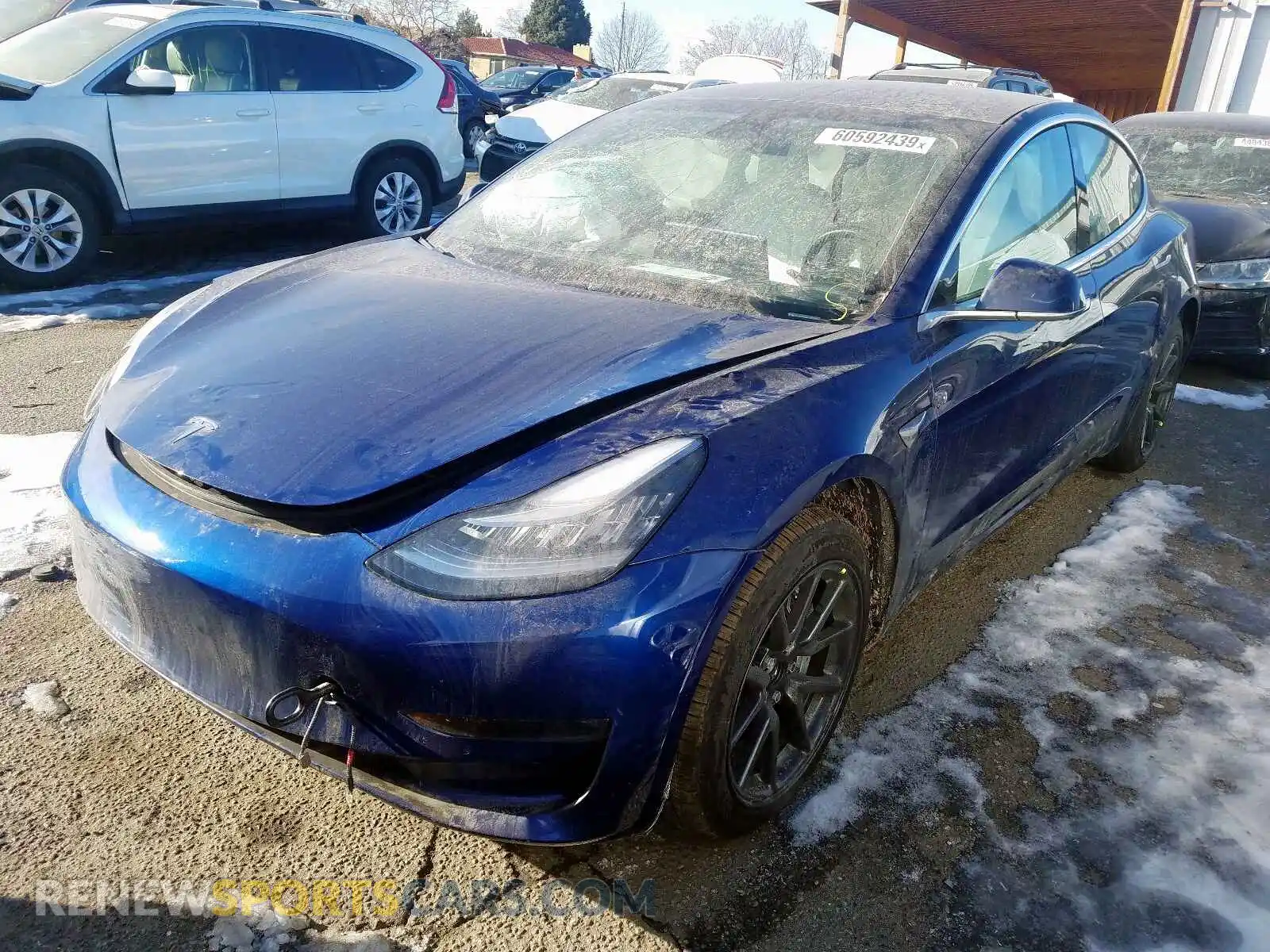 2 Photograph of a damaged car 5YJ3E1EB8KF391076 TESLA MODEL 3 2019