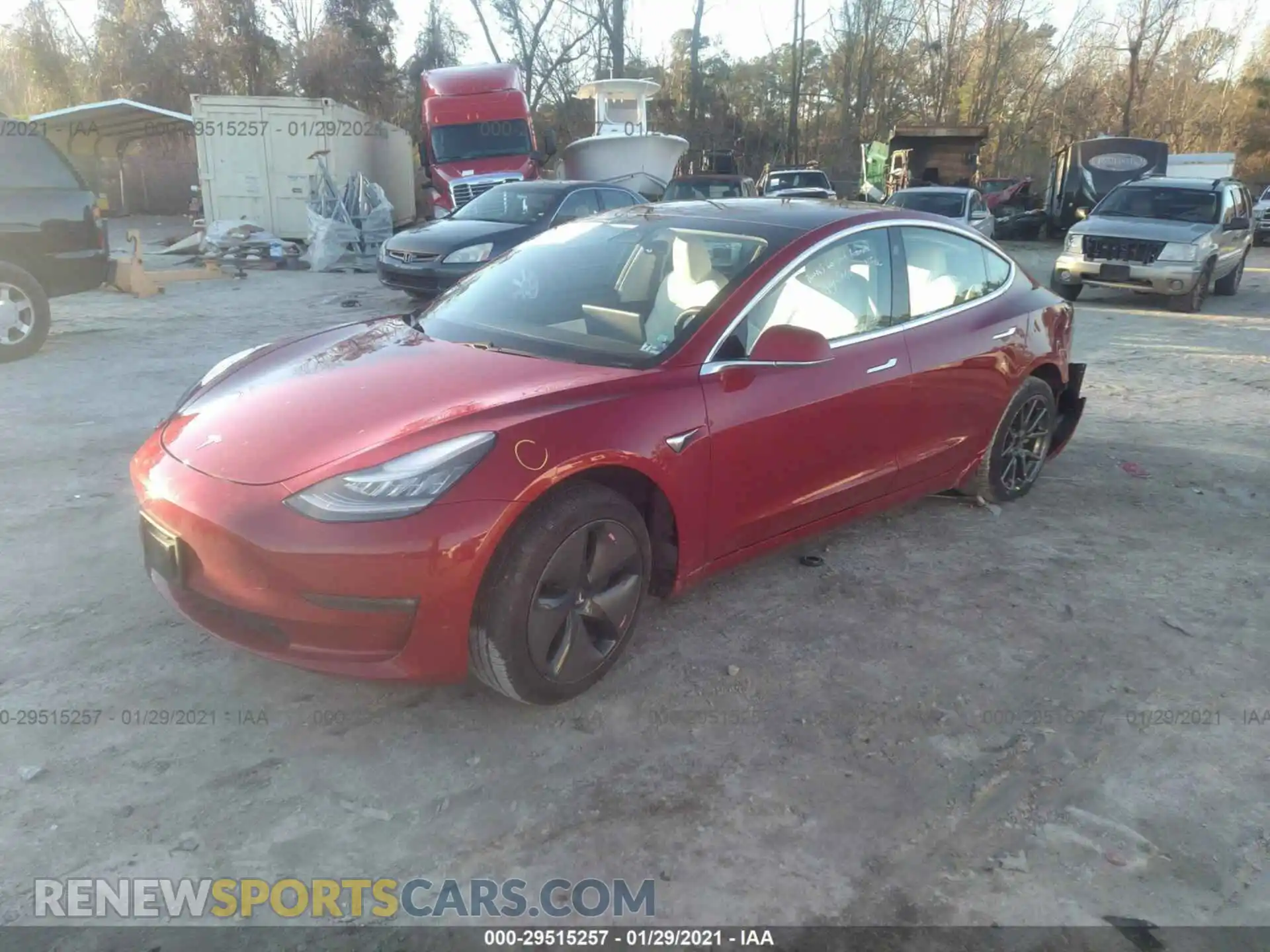 2 Photograph of a damaged car 5YJ3E1EB8KF437750 TESLA MODEL 3 2019