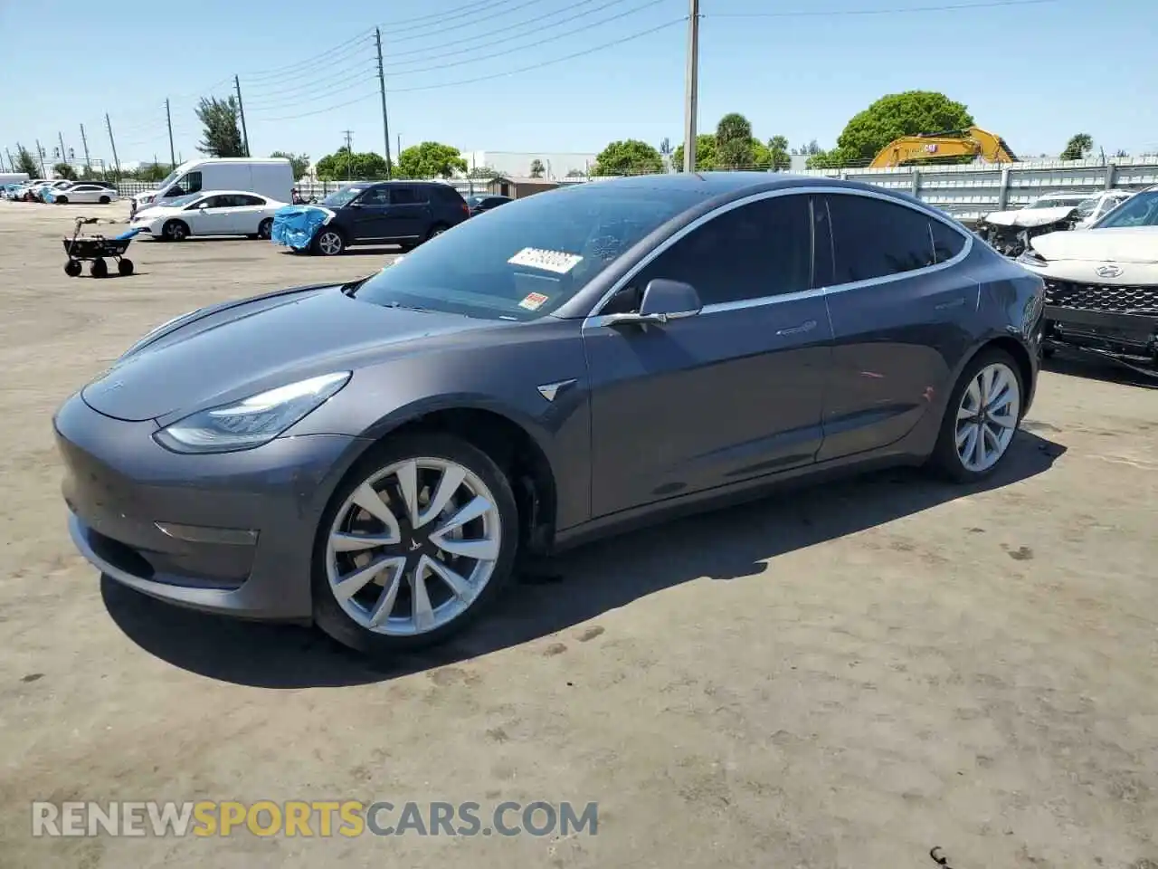 1 Photograph of a damaged car 5YJ3E1EB8KF453544 TESLA MODEL 3 2019