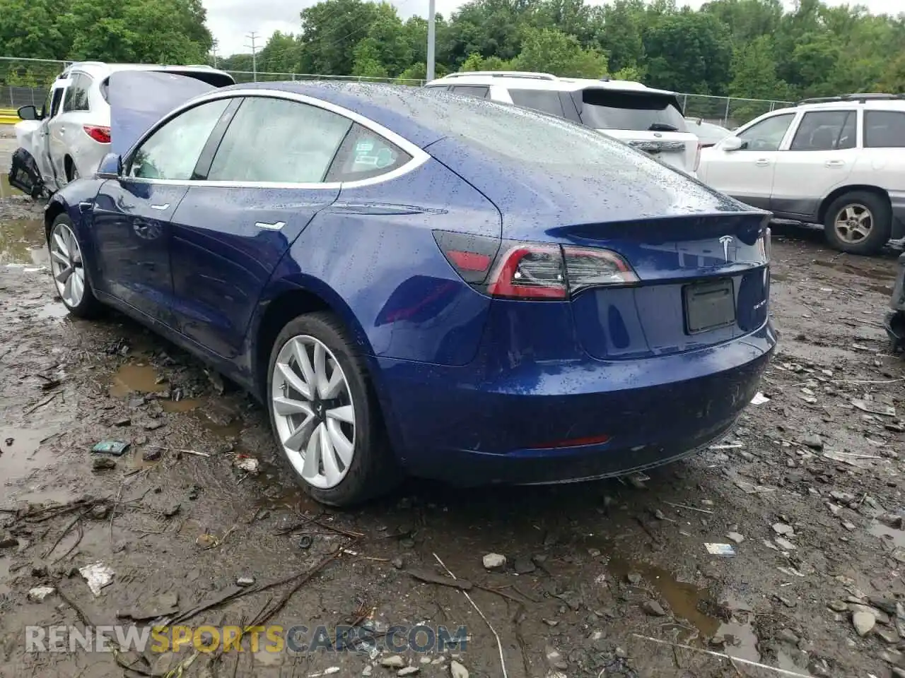 3 Photograph of a damaged car 5YJ3E1EB8KF453950 TESLA MODEL 3 2019