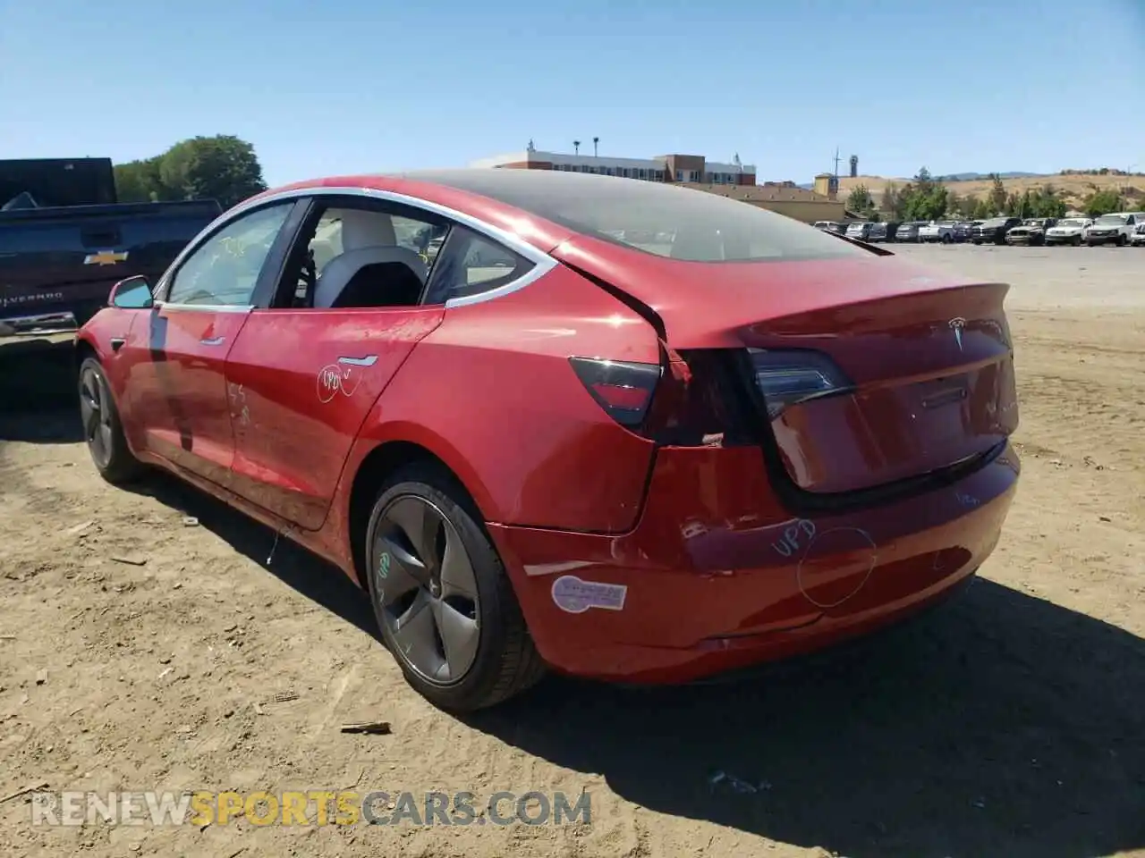 3 Photograph of a damaged car 5YJ3E1EB8KF454452 TESLA MODEL 3 2019
