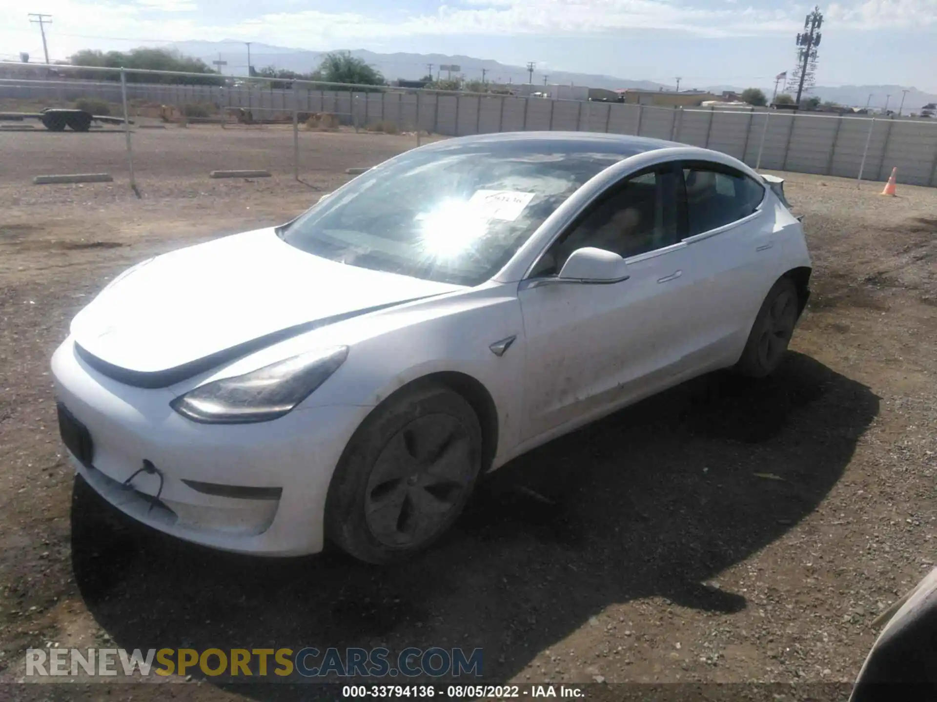 2 Photograph of a damaged car 5YJ3E1EB8KF511944 TESLA MODEL 3 2019