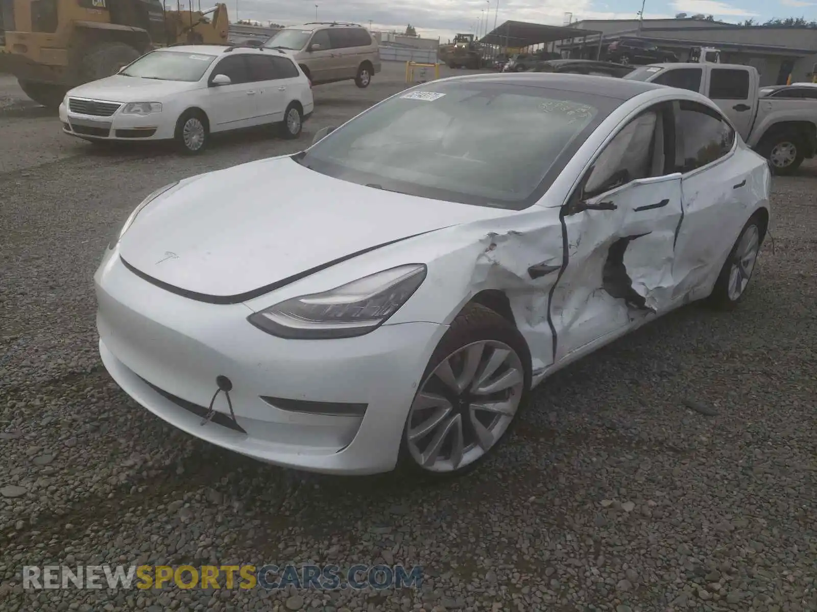 2 Photograph of a damaged car 5YJ3E1EB8KF512513 TESLA MODEL 3 2019