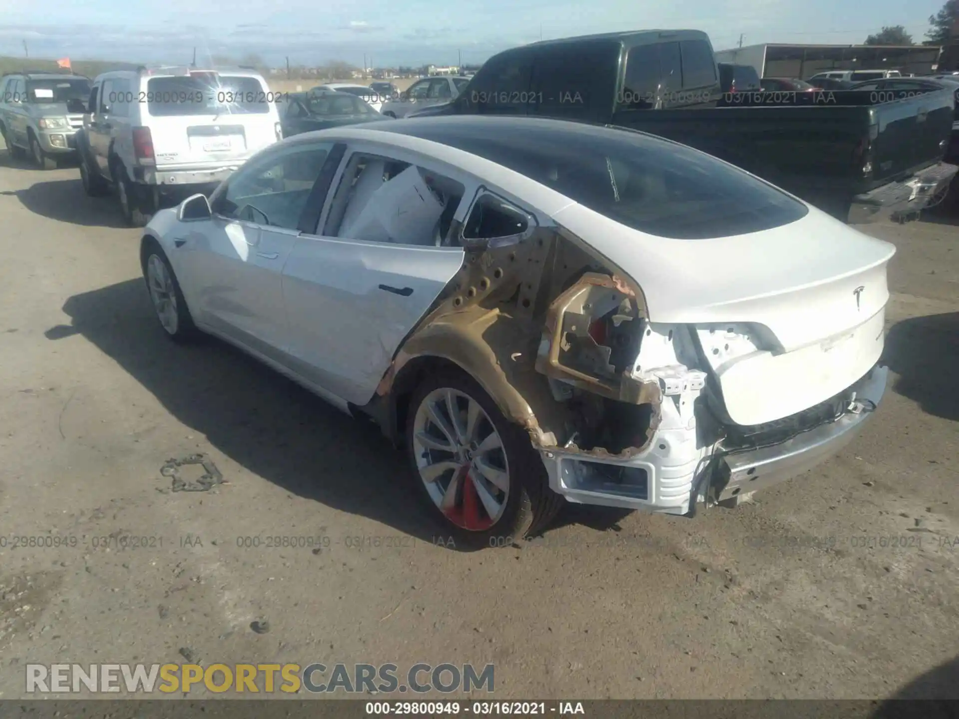3 Photograph of a damaged car 5YJ3E1EB8KF512818 TESLA MODEL 3 2019