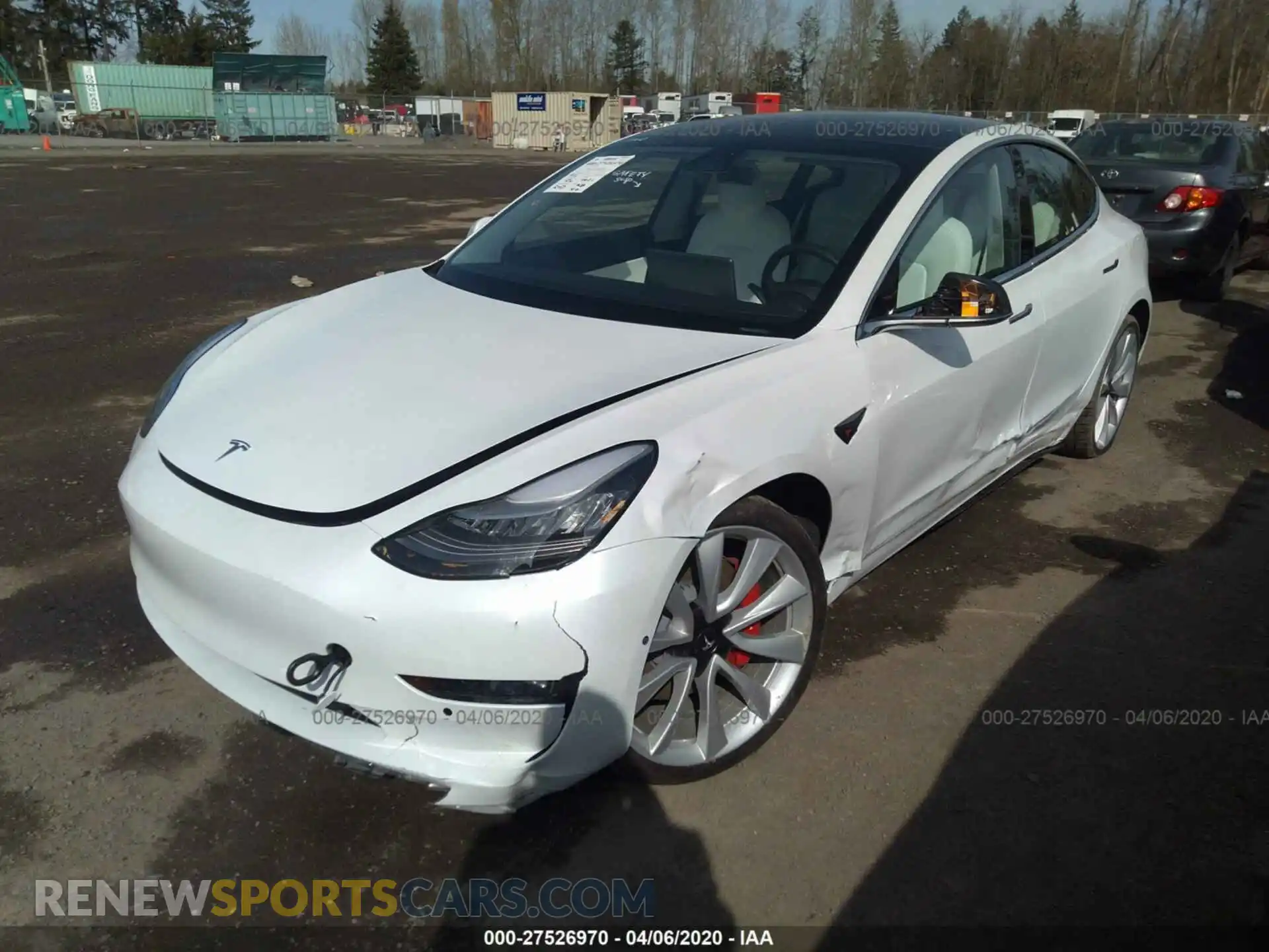 2 Photograph of a damaged car 5YJ3E1EB8KF514469 TESLA MODEL 3 2019