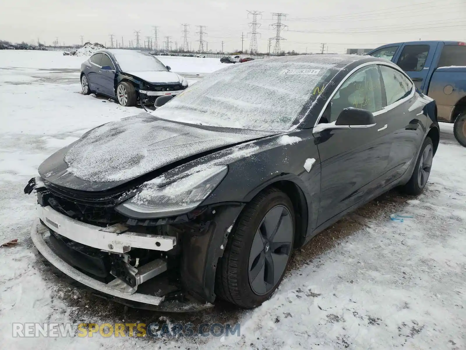 2 Photograph of a damaged car 5YJ3E1EB8KK193548 TESLA MODEL 3 2019