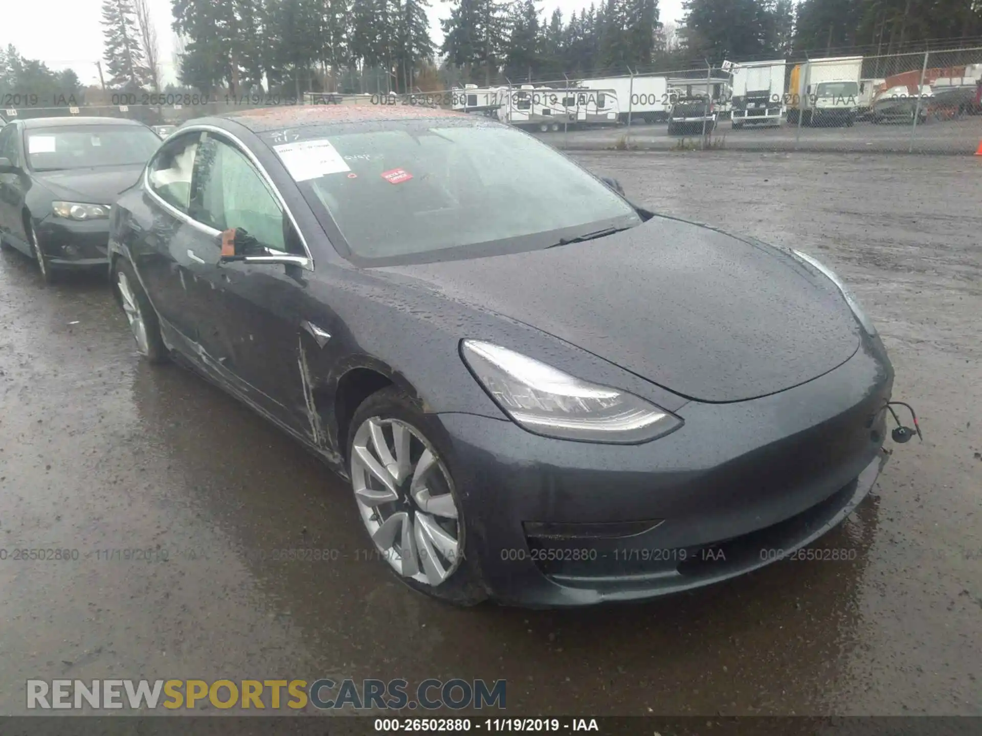 1 Photograph of a damaged car 5YJ3E1EB9KF194594 TESLA MODEL 3 2019