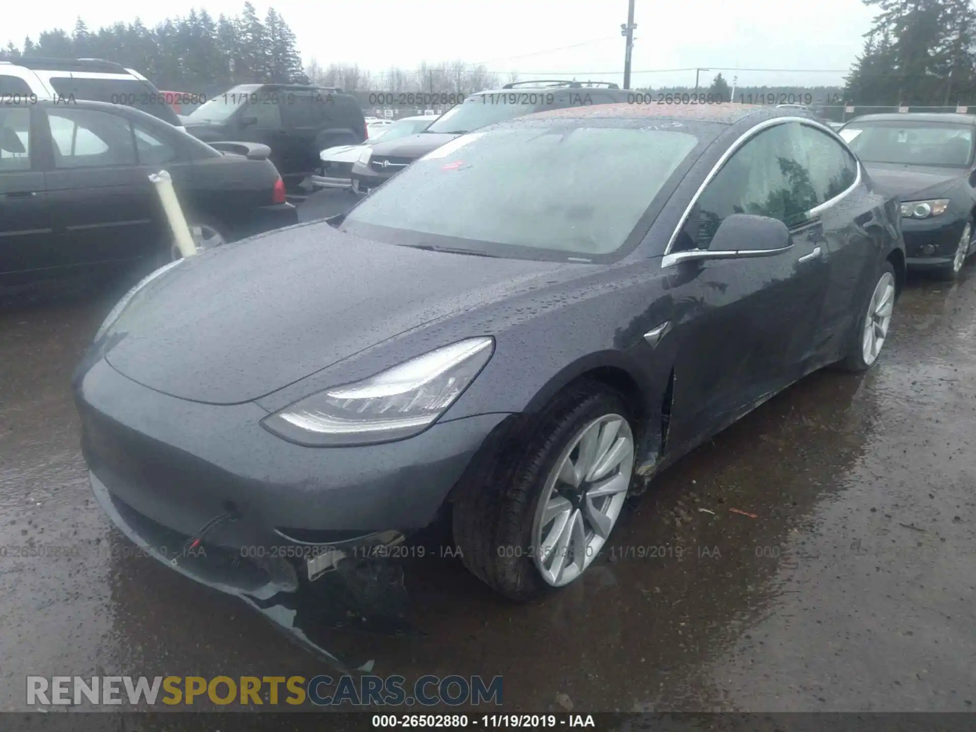 2 Photograph of a damaged car 5YJ3E1EB9KF194594 TESLA MODEL 3 2019