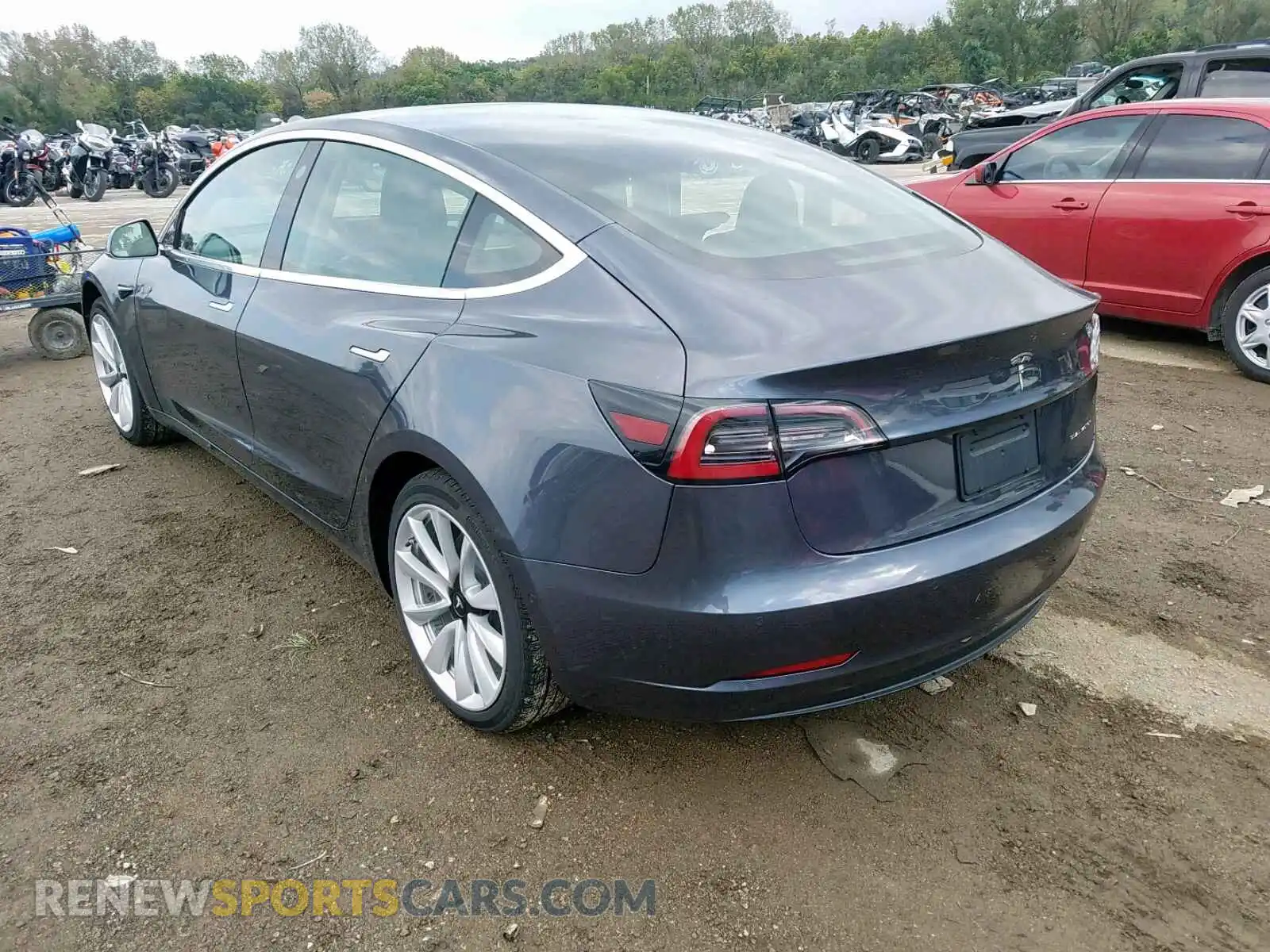 3 Photograph of a damaged car 5YJ3E1EB9KF205853 TESLA MODEL 3 2019