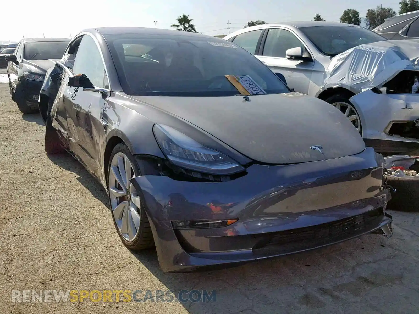 1 Photograph of a damaged car 5YJ3E1EB9KF213998 TESLA MODEL 3 2019