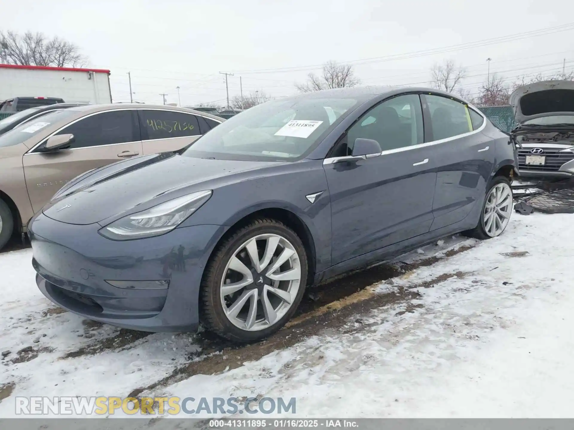 2 Photograph of a damaged car 5YJ3E1EB9KF365389 TESLA MODEL 3 2019
