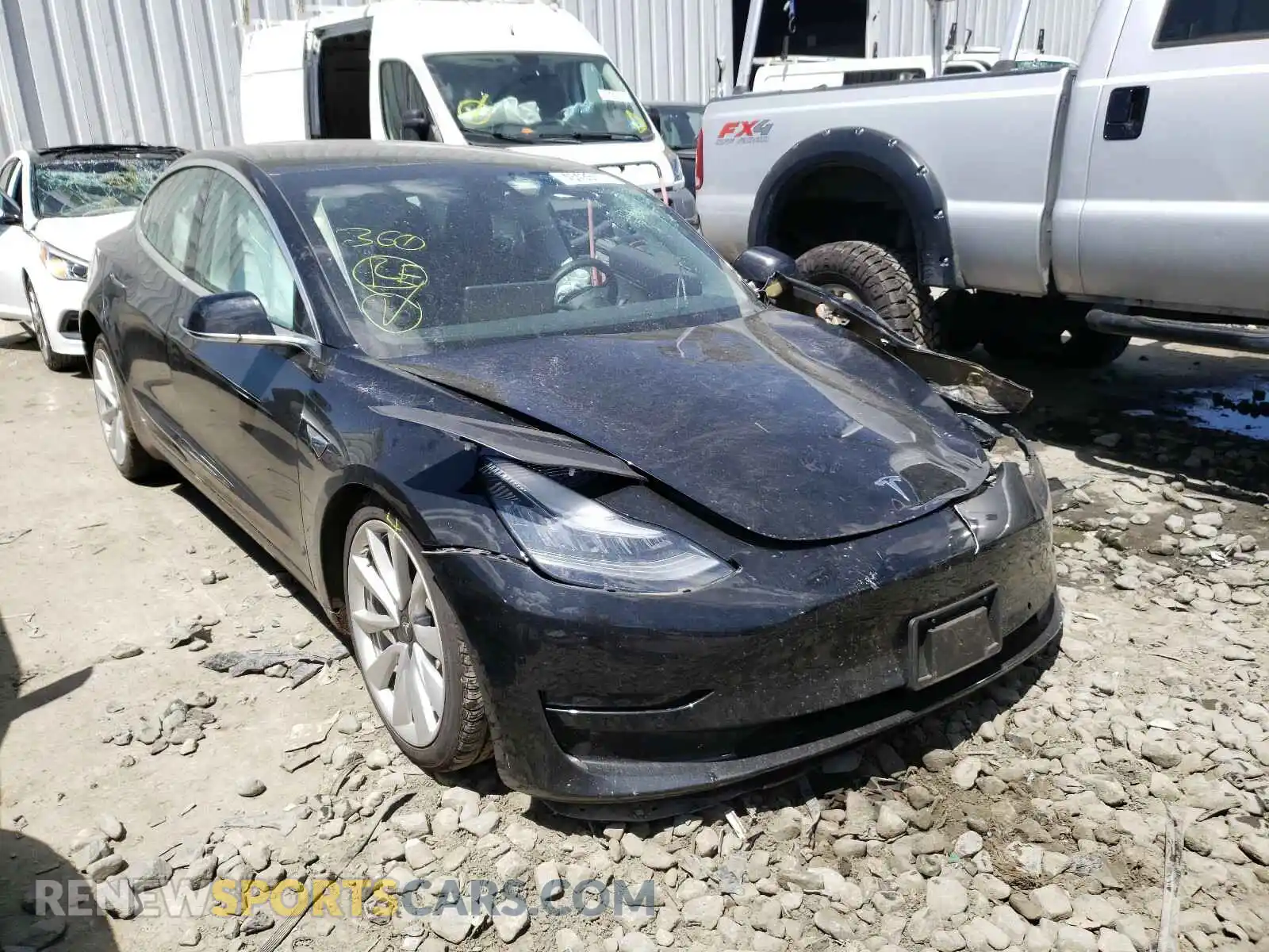 1 Photograph of a damaged car 5YJ3E1EB9KF389000 TESLA MODEL 3 2019