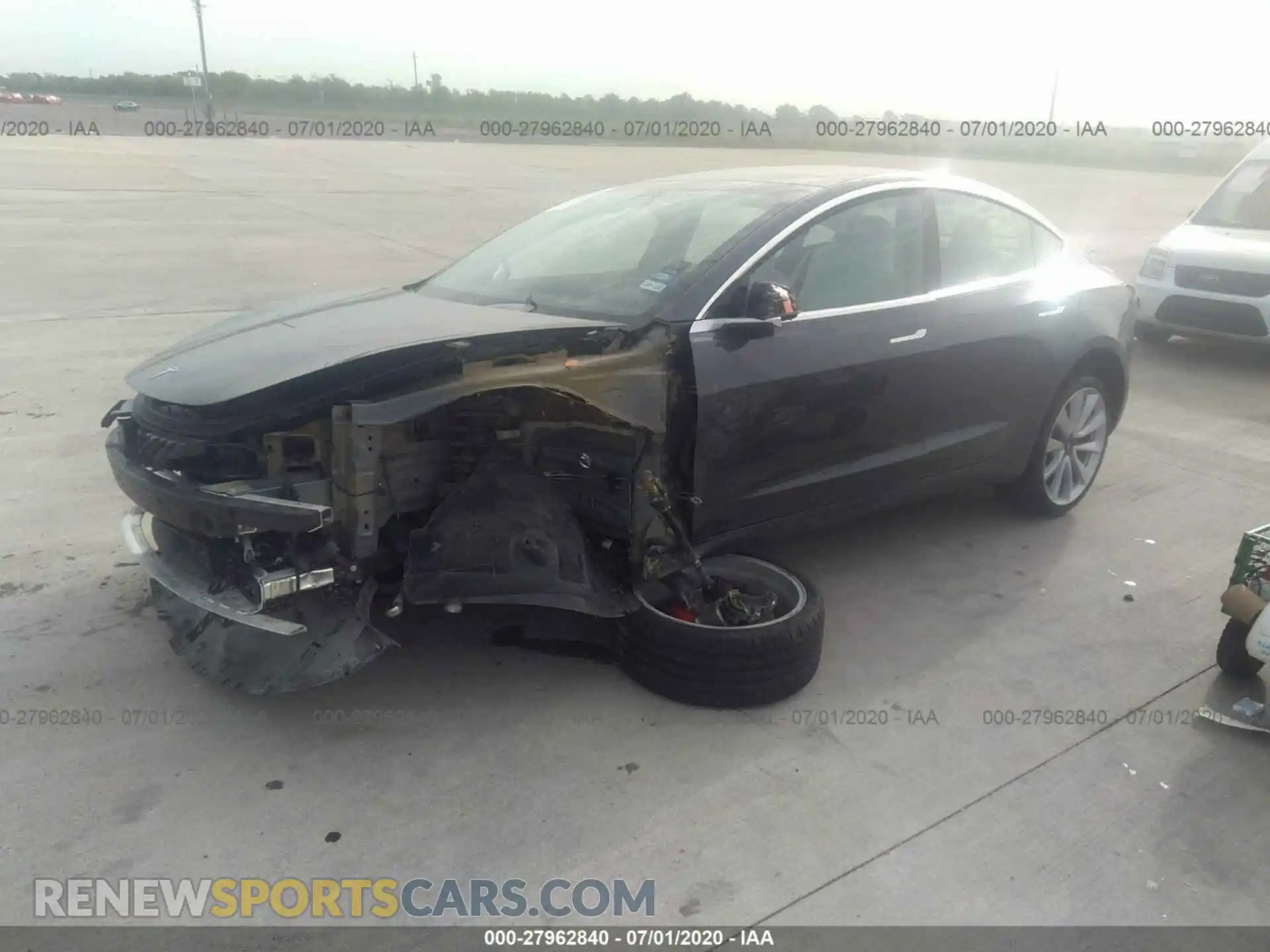 2 Photograph of a damaged car 5YJ3E1EB9KF393550 TESLA MODEL 3 2019