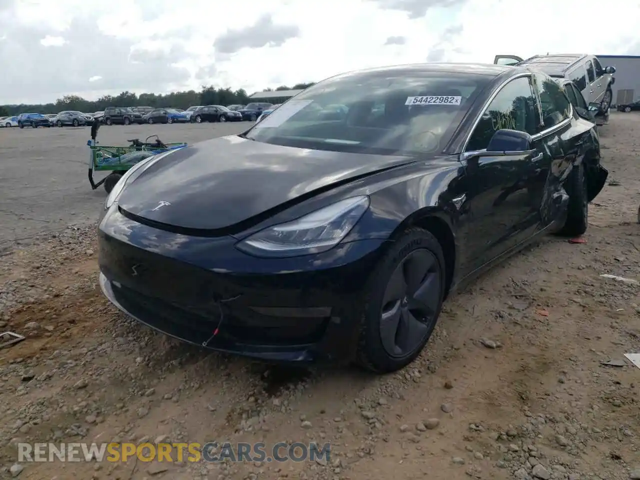 2 Photograph of a damaged car 5YJ3E1EB9KF417992 TESLA MODEL 3 2019