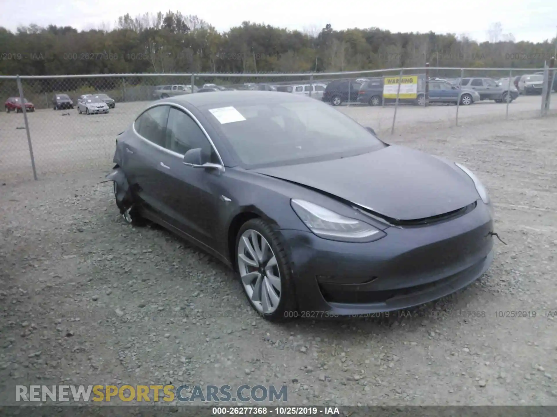 1 Photograph of a damaged car 5YJ3E1EB9KF425543 TESLA MODEL 3 2019