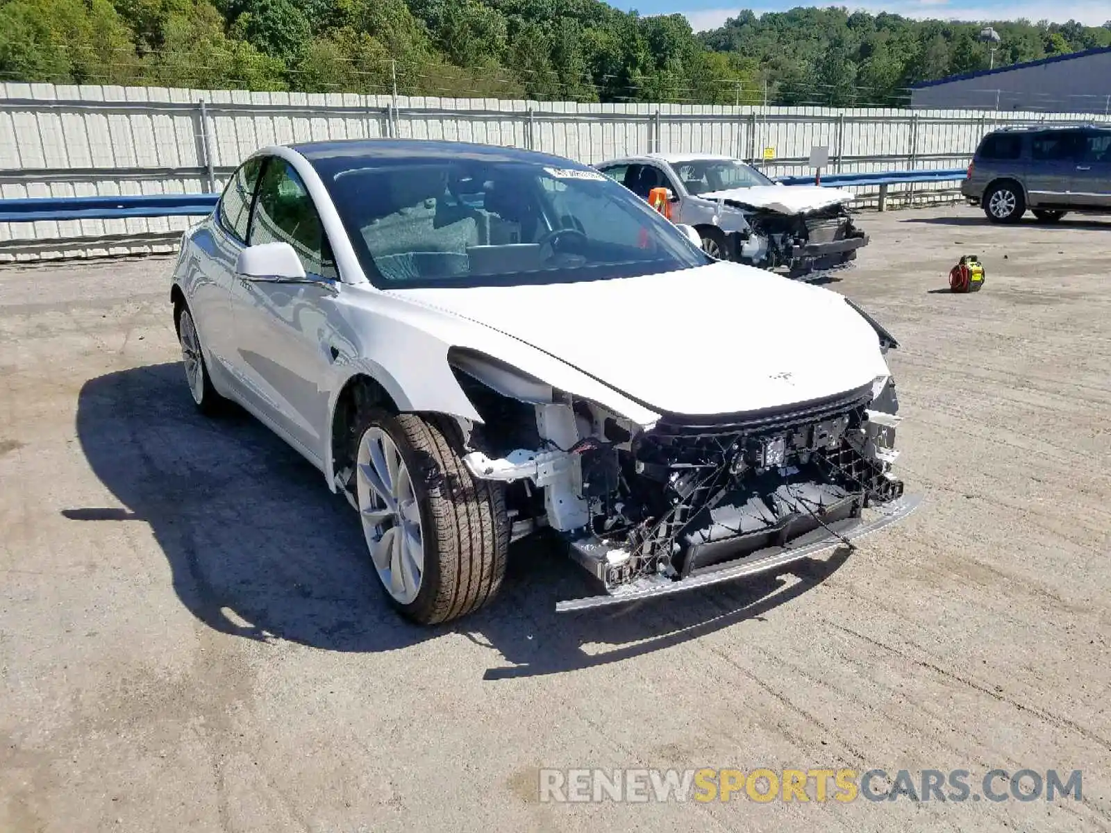 1 Photograph of a damaged car 5YJ3E1EB9KF434131 TESLA MODEL 3 2019