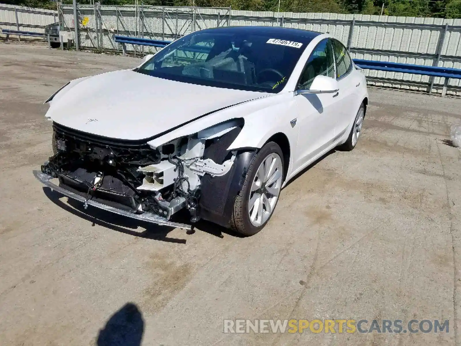 2 Photograph of a damaged car 5YJ3E1EB9KF434131 TESLA MODEL 3 2019
