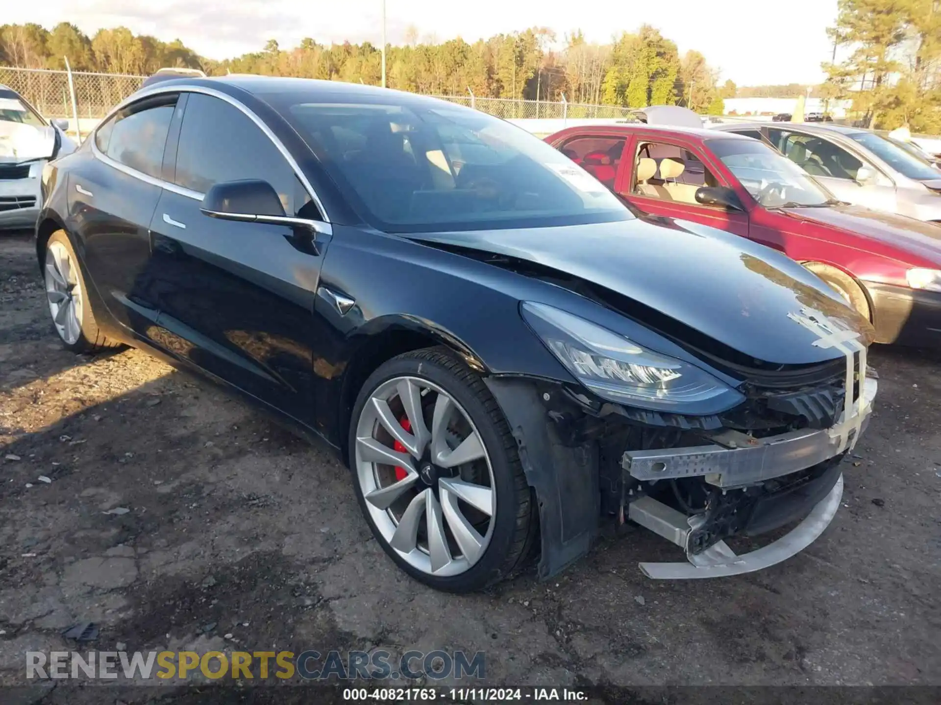 1 Photograph of a damaged car 5YJ3E1EB9KF438406 TESLA MODEL 3 2019