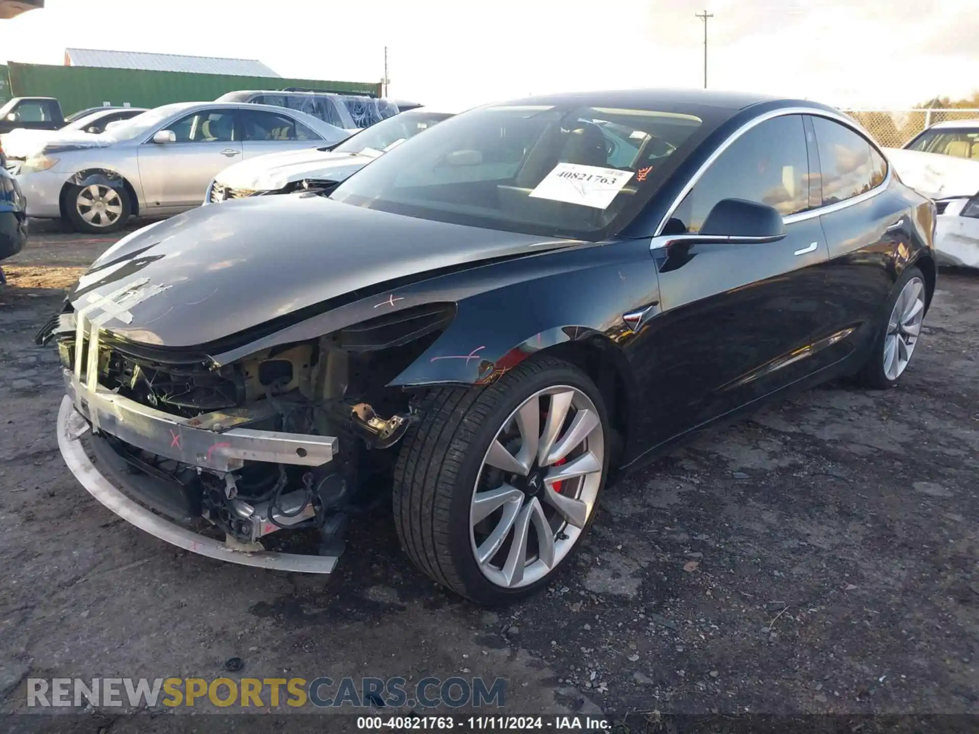 2 Photograph of a damaged car 5YJ3E1EB9KF438406 TESLA MODEL 3 2019