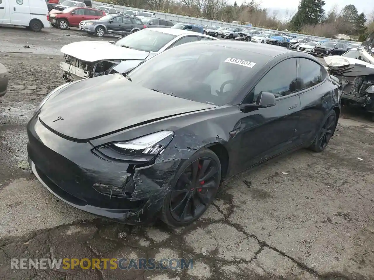 1 fotografías del automóvil dañado 5YJ3E1EB9KF440365 TESLA MODEL 3 2019