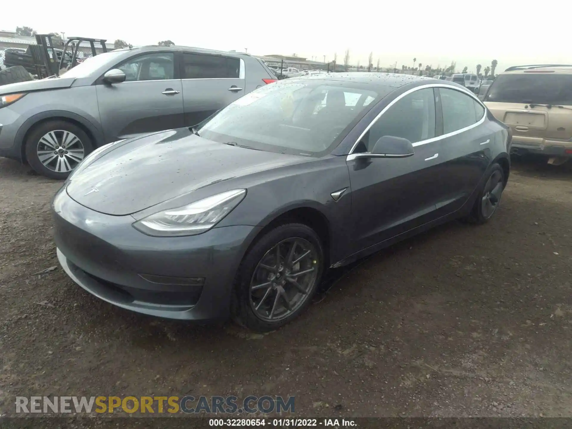 2 Photograph of a damaged car 5YJ3E1EB9KF451995 TESLA MODEL 3 2019