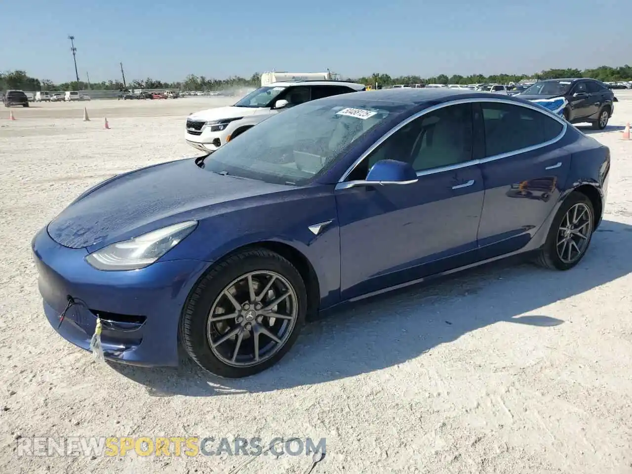1 Photograph of a damaged car 5YJ3E1EB9KF454363 TESLA MODEL 3 2019