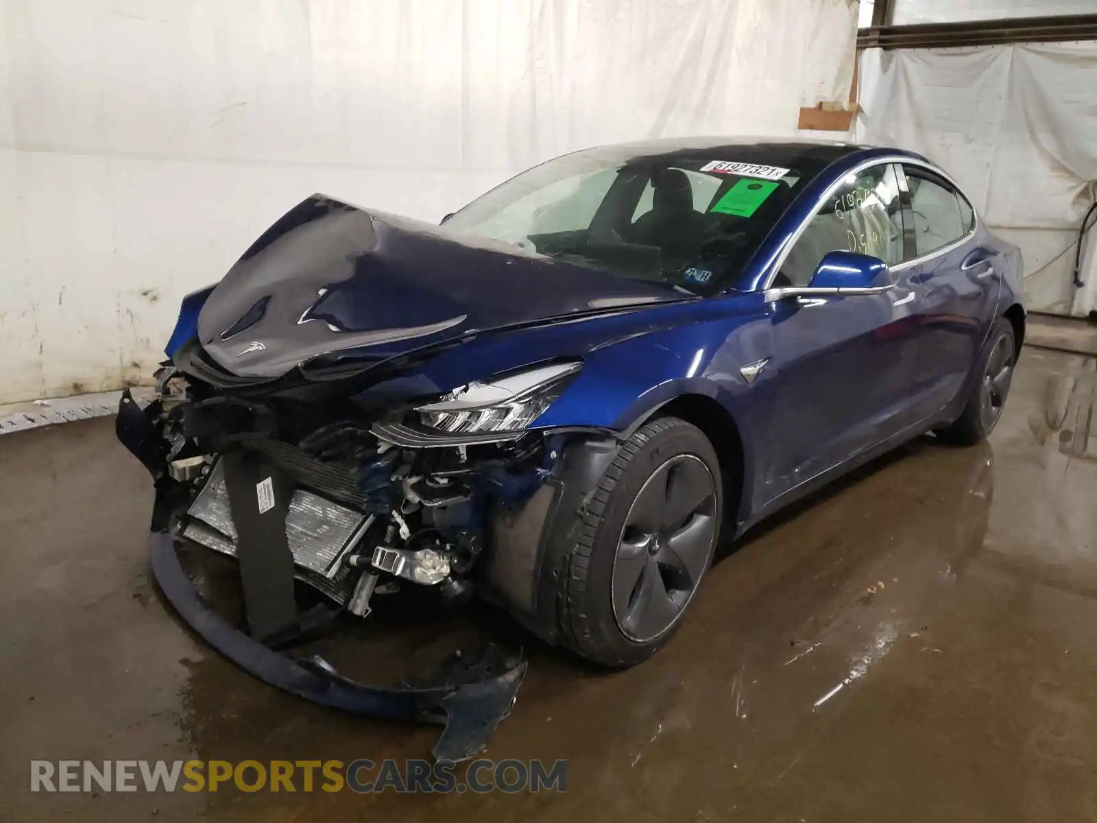 2 Photograph of a damaged car 5YJ3E1EB9KF464942 TESLA MODEL 3 2019