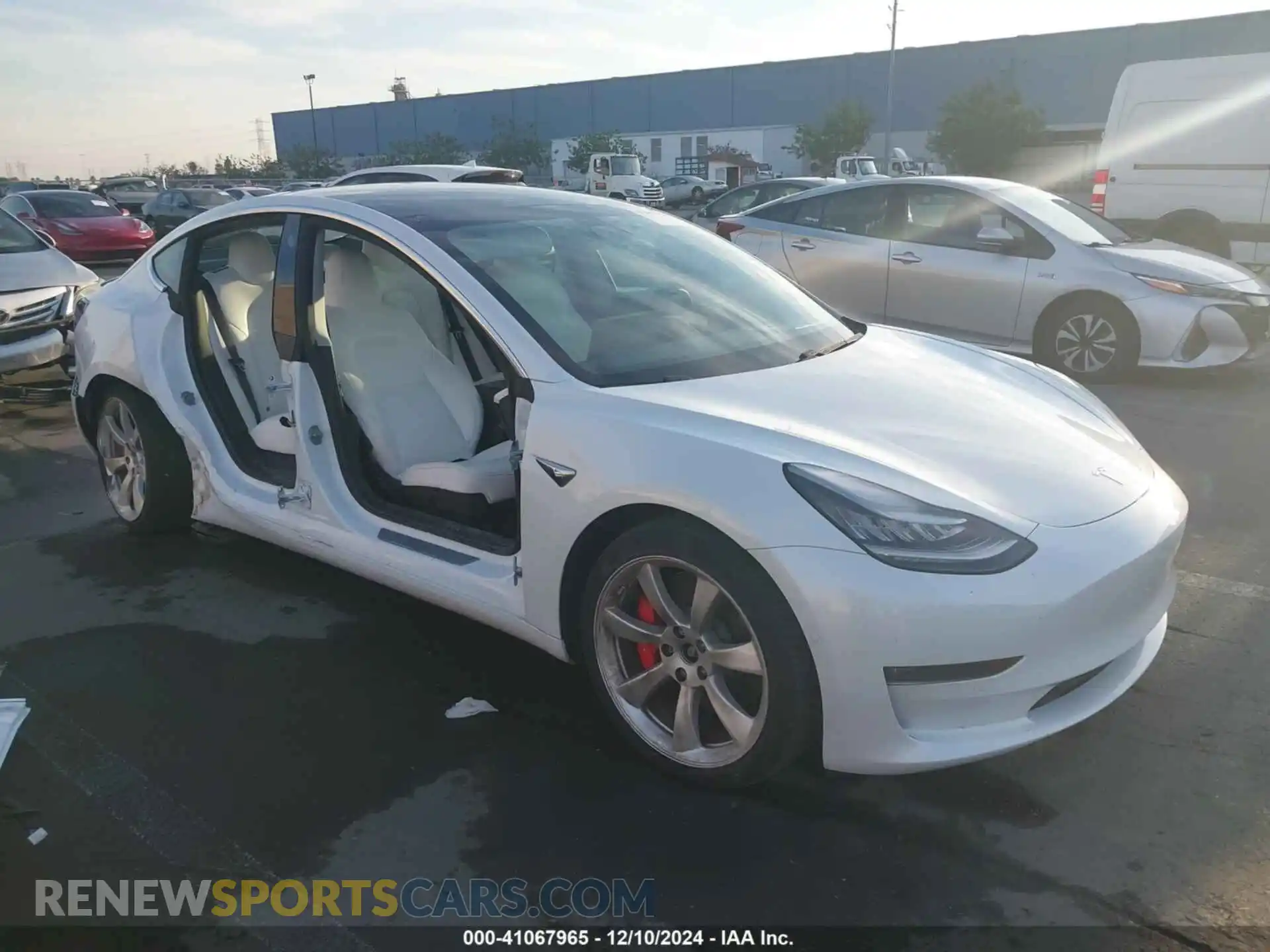 1 Photograph of a damaged car 5YJ3E1EB9KF514626 TESLA MODEL 3 2019