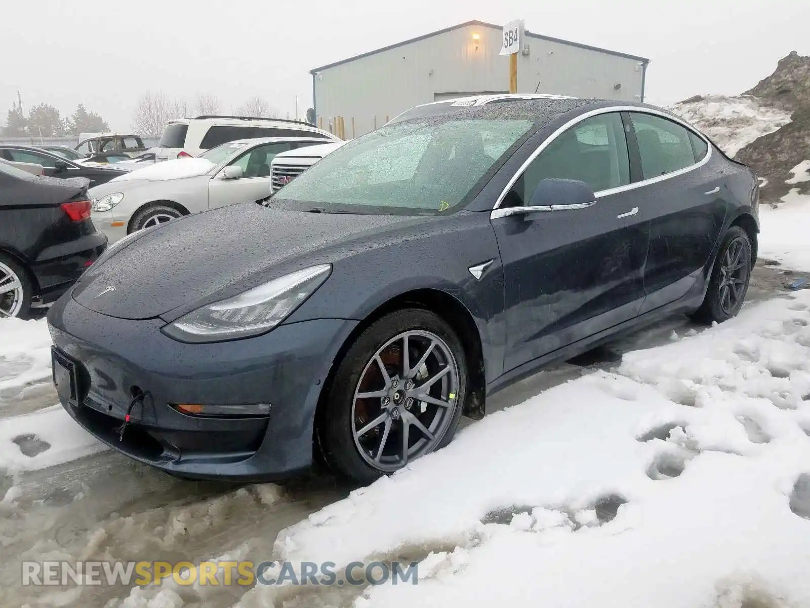 2 Photograph of a damaged car 5YJ3E1EBXKF143752 TESLA MODEL 3 2019