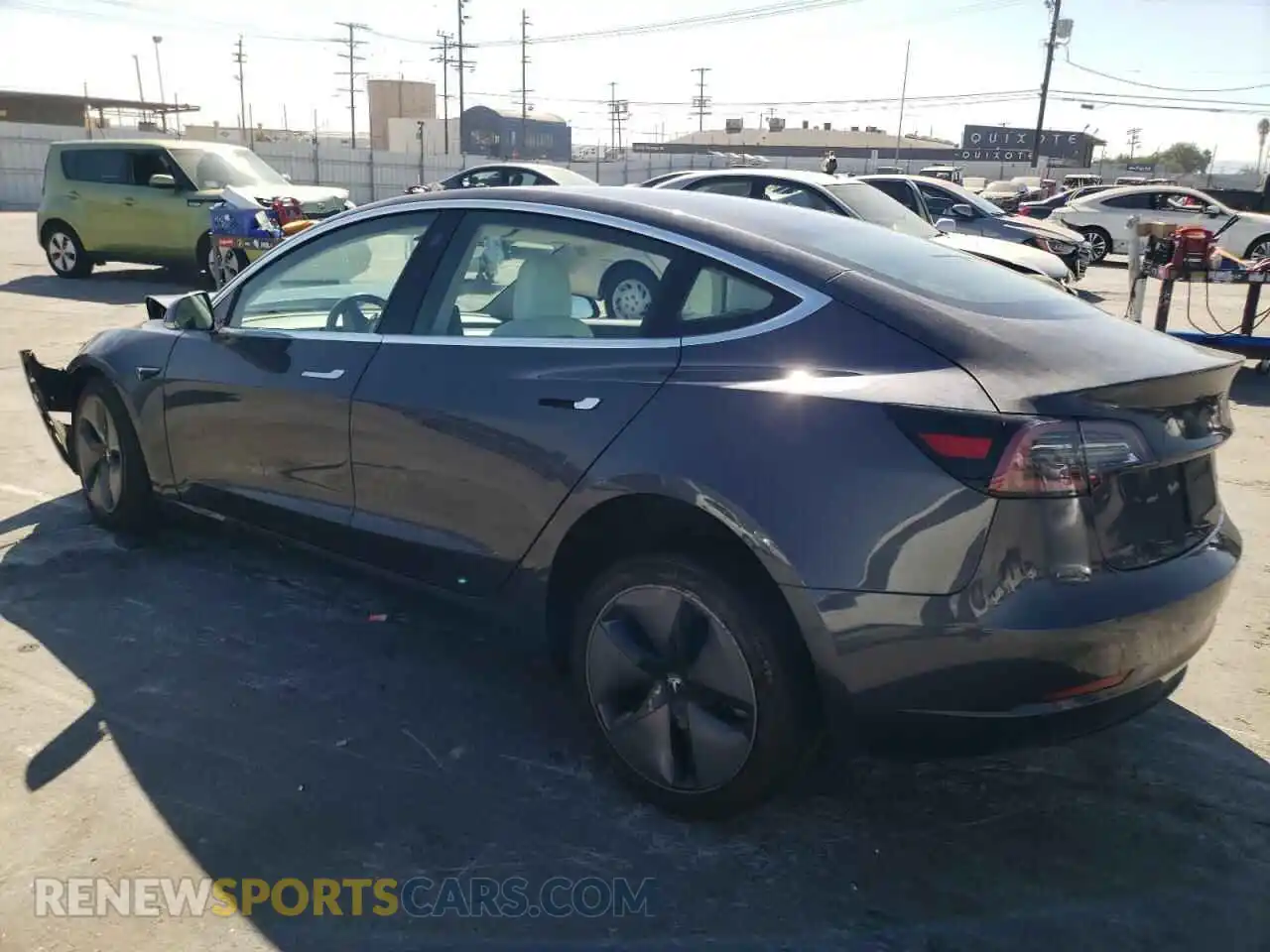 2 Photograph of a damaged car 5YJ3E1EBXKF195737 TESLA MODEL 3 2019