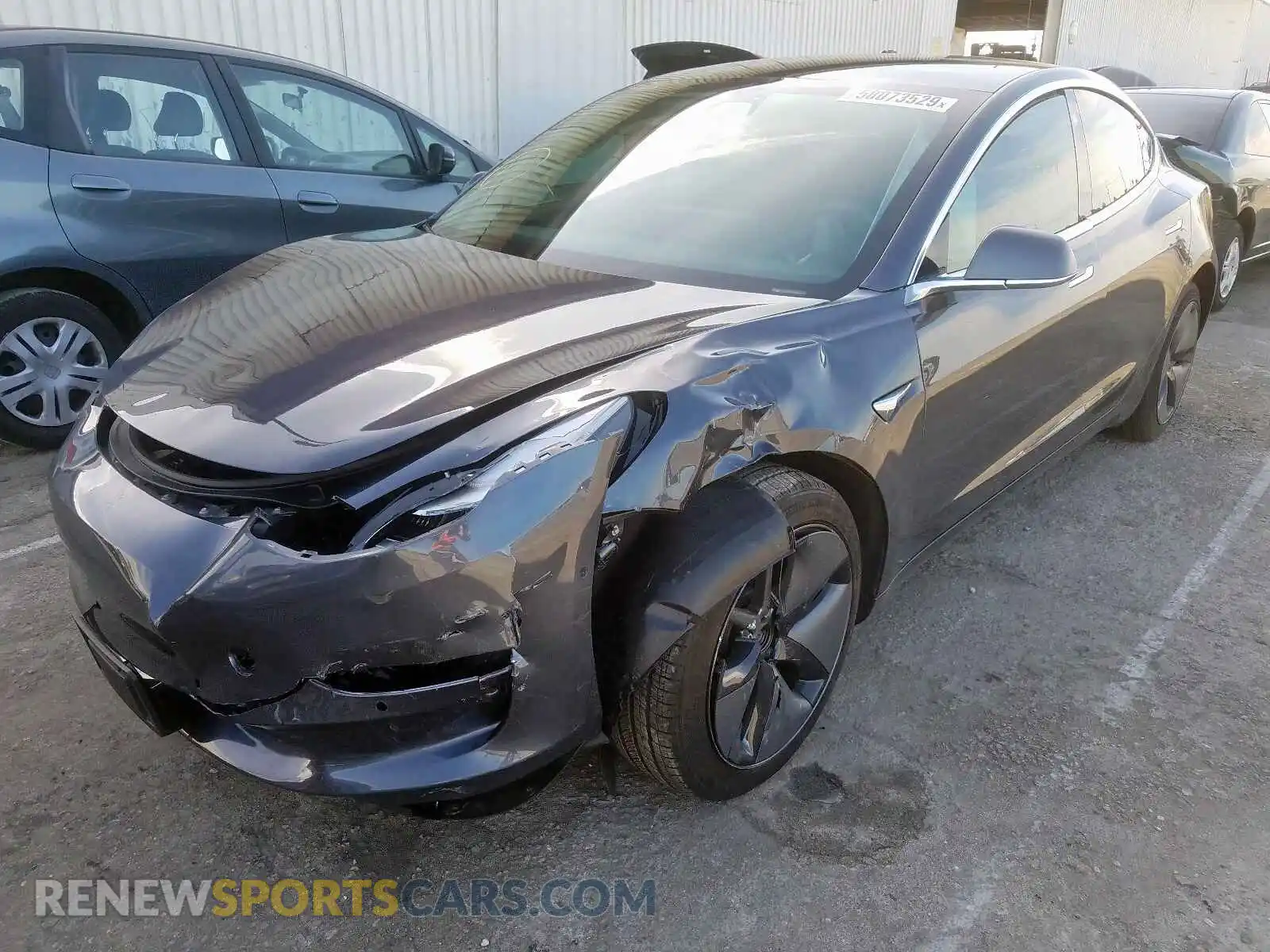 2 Photograph of a damaged car 5YJ3E1EBXKF209720 TESLA MODEL 3 2019
