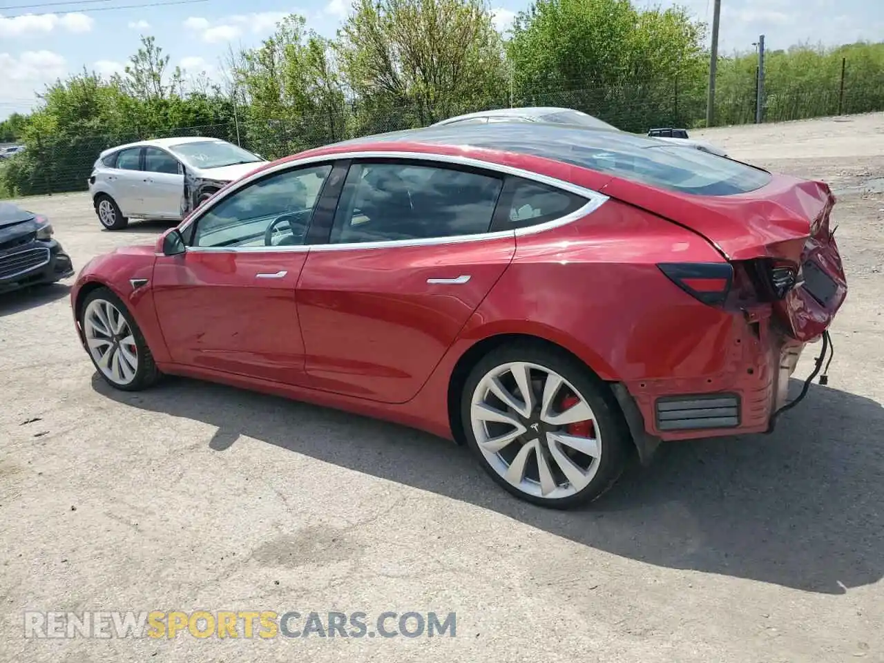 2 Photograph of a damaged car 5YJ3E1EBXKF237727 TESLA MODEL 3 2019