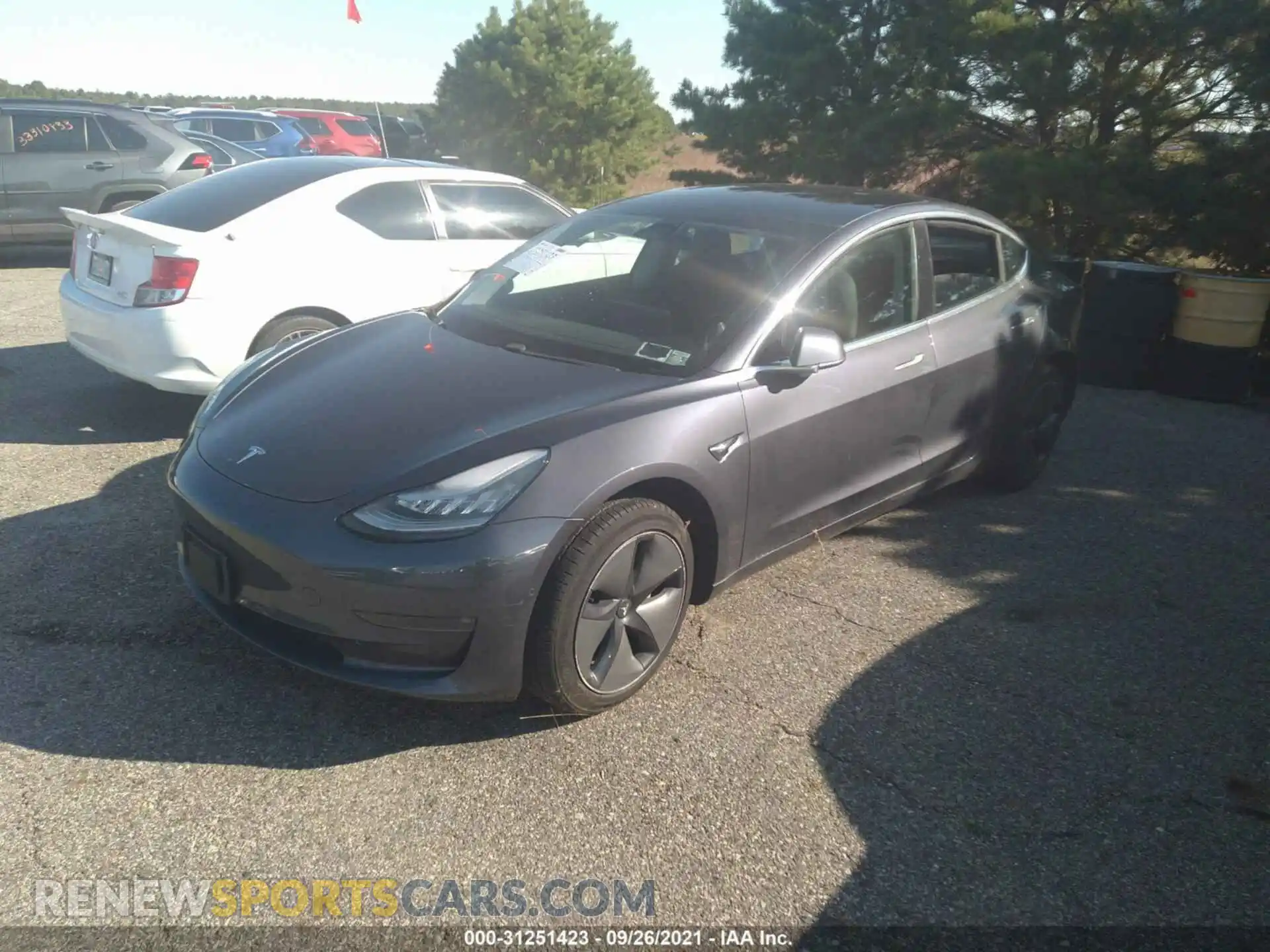 2 Photograph of a damaged car 5YJ3E1EBXKF386221 TESLA MODEL 3 2019